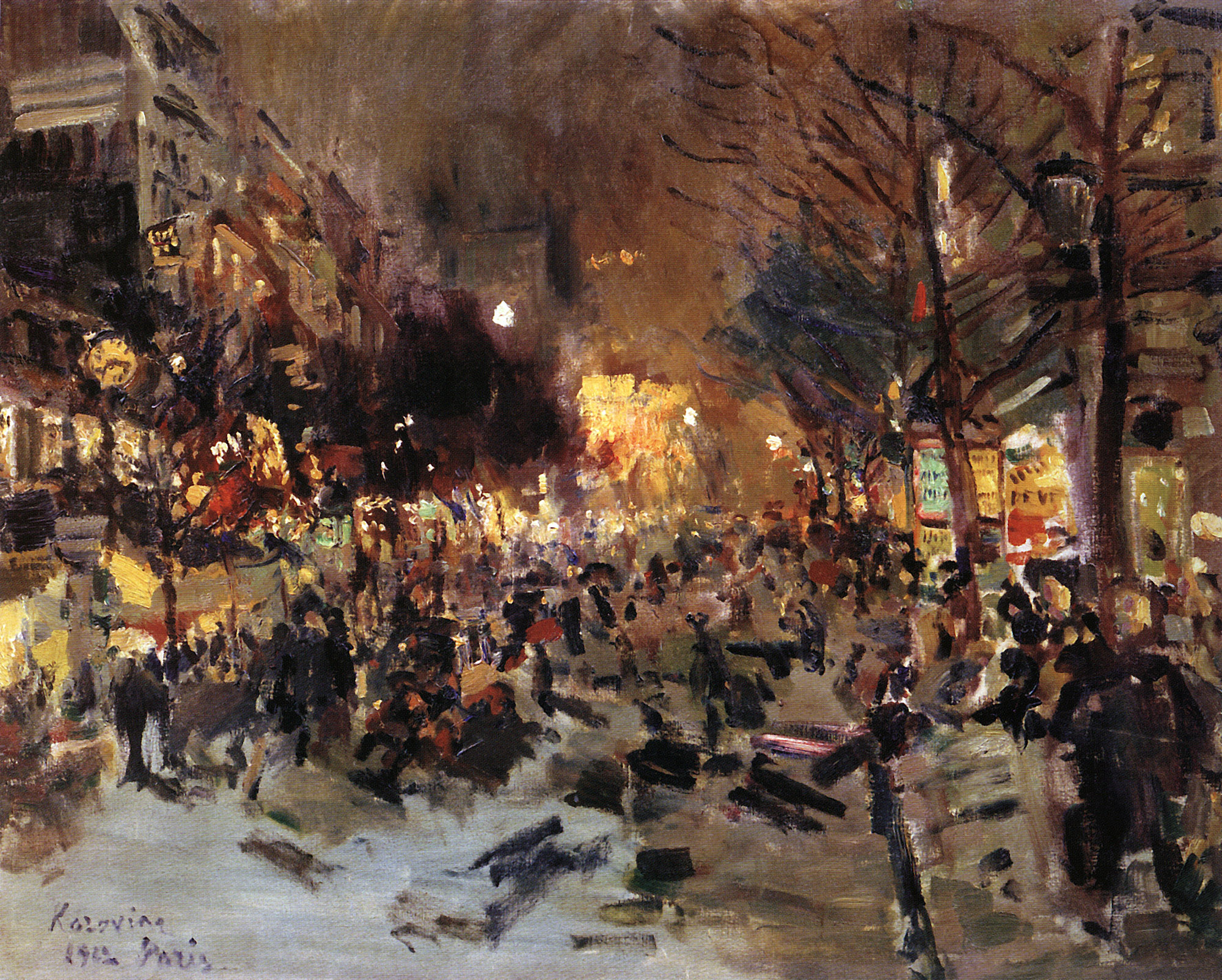 Коровин К.. Бульвар в Париже. 1912