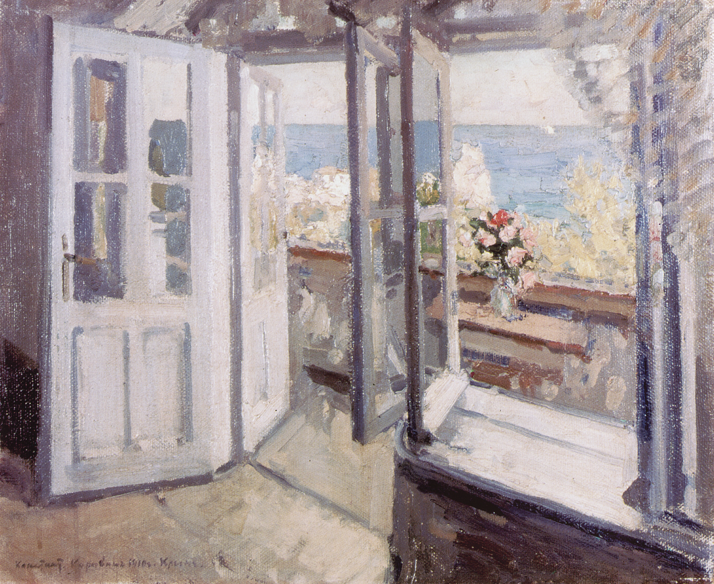 Коровин К.. Балкон в Крыму. 1910