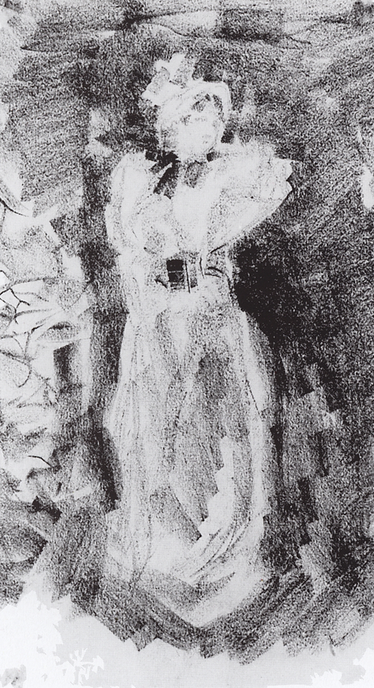 Коровин К.. Дама в шляпе. 1890-е