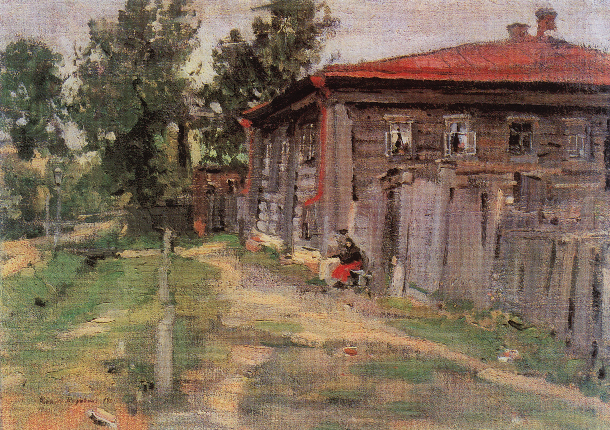 Коровин К.. Уголок провинции (Улица в Переславле). 1905