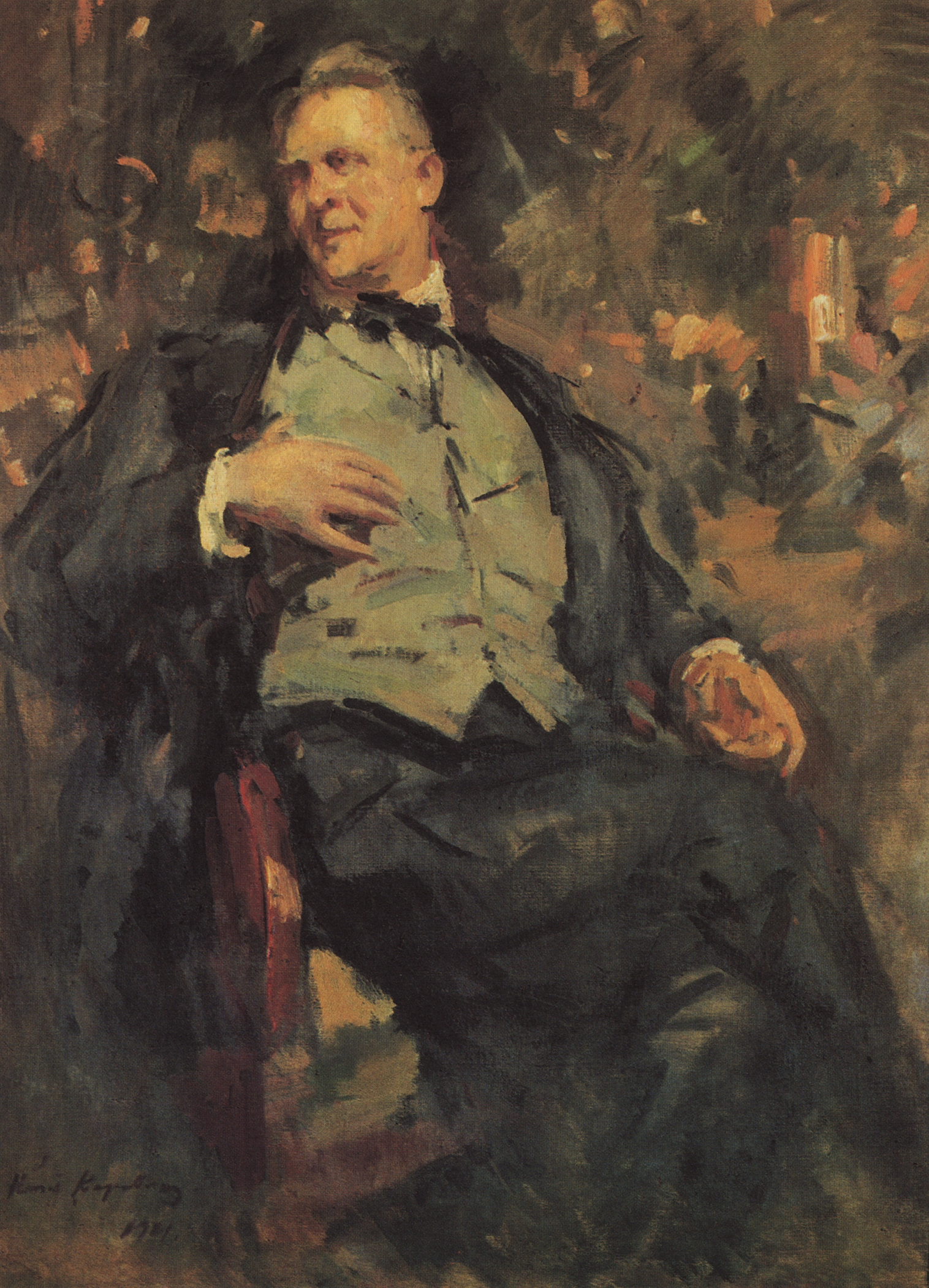 Коровин К.. Портрет Ф.И.Шаляпина. 1921