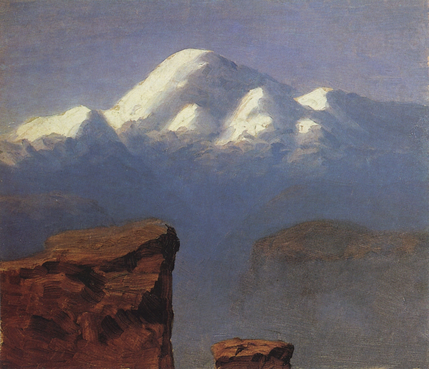 Куинджи. Вершина Эльбруса, освещенная солнцем. 1898-1908