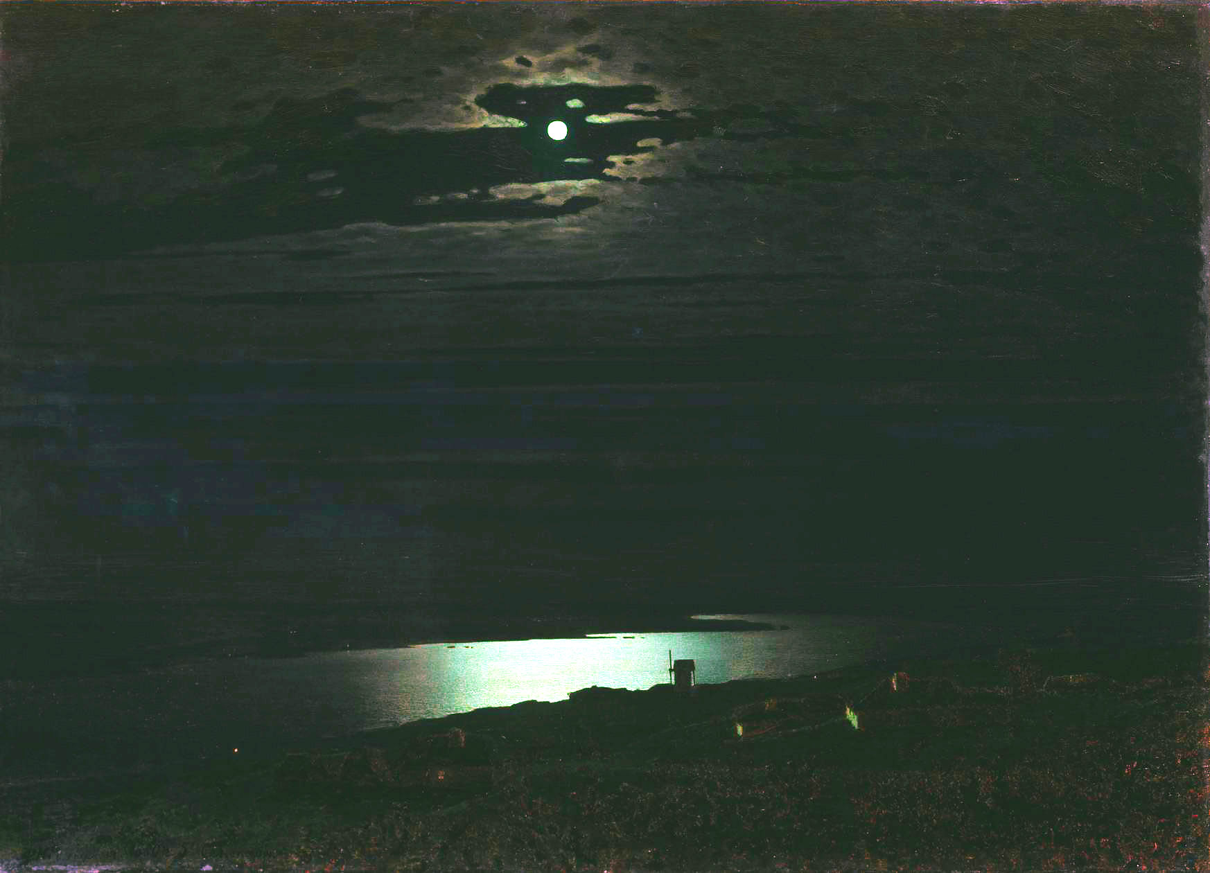 Куинджи. Лунная ночь на Днепре. 1880