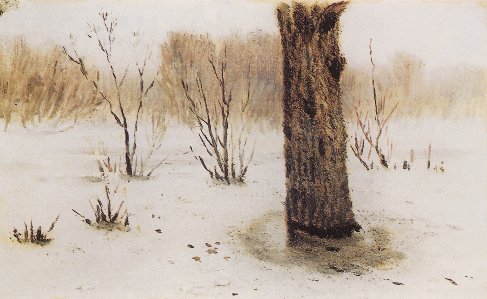 Куинджи. Зима. Оттепель. 1890-1895