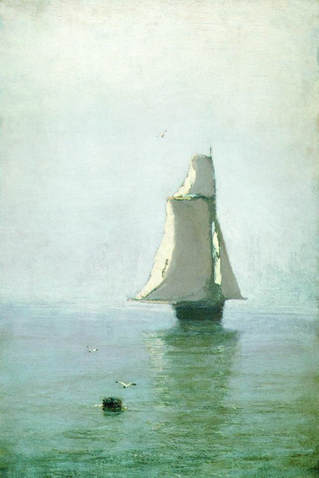 Куинджи. Море с парусным кораблем. 1876-1890