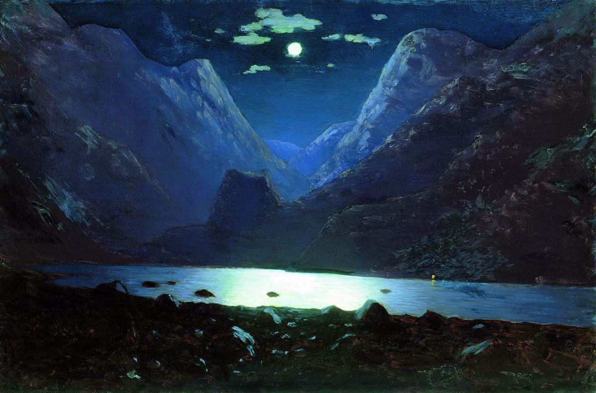Куинджи. Дарьяльское ущелье. Лунная ночь. 1890-1895