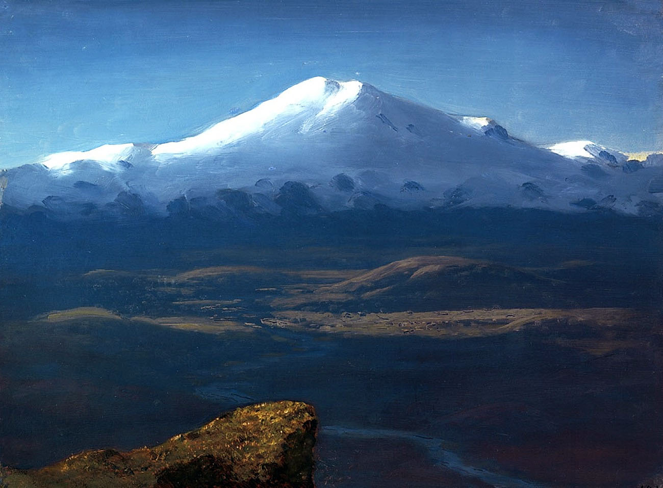 Куинджи. Снежные вершины. Эльбрус. 1890-1895
