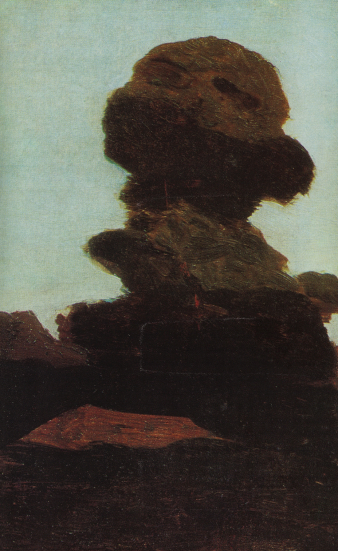 Куинджи. Дерево на фоне вечернего неба. 1890-1895