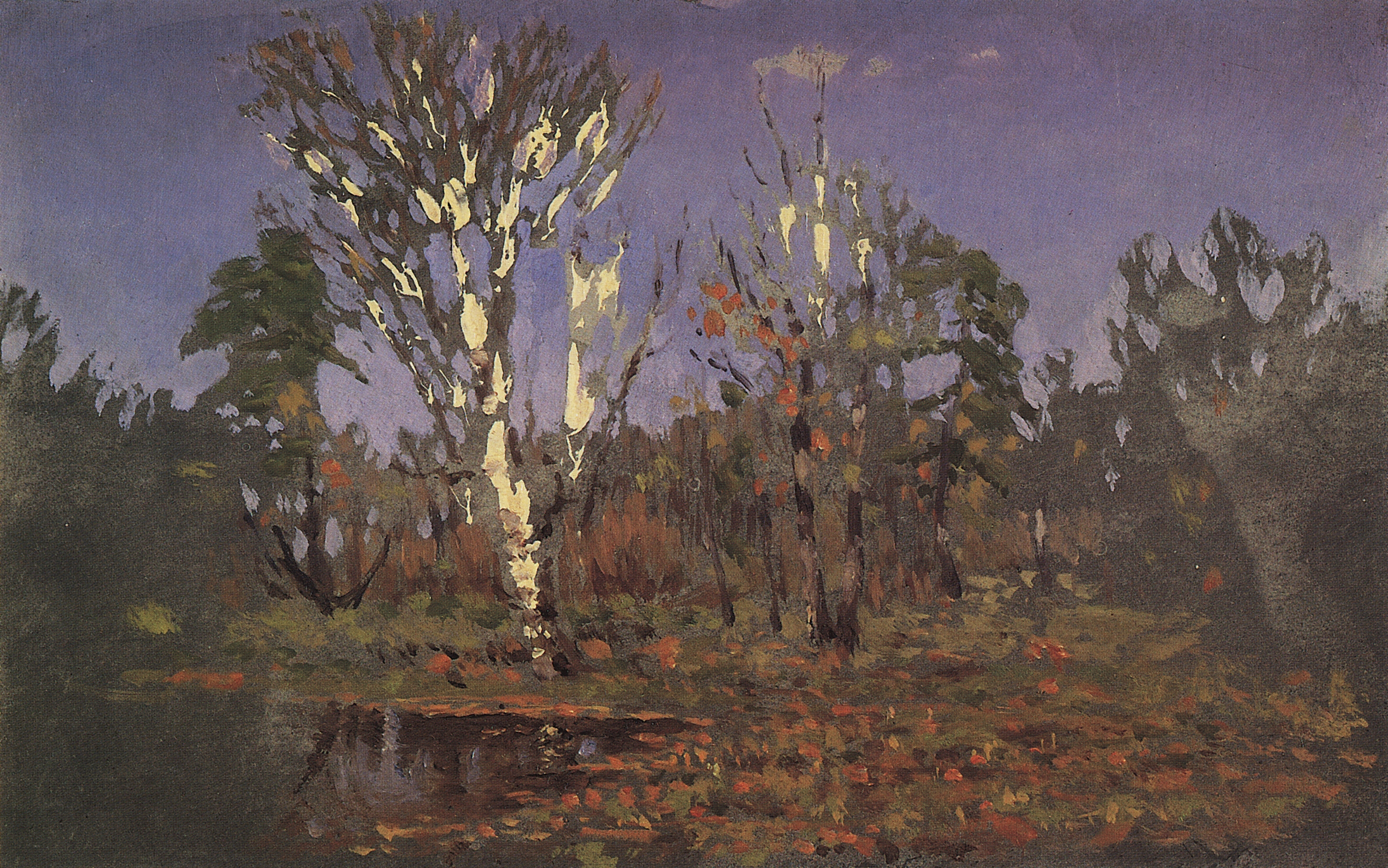 Куинджи. Лесок с березой. 1885-1890