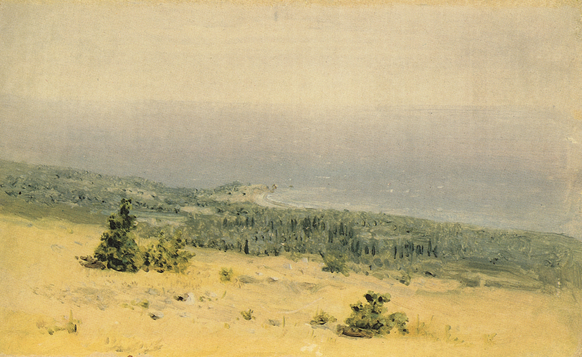 Куинджи. Вид на берег и море с гор. Крым. 1880-е