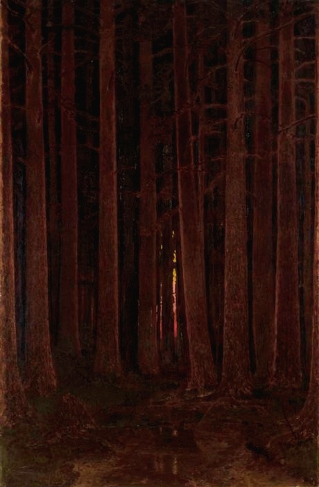 Куинджи. Закат солнца в лесу. 1878