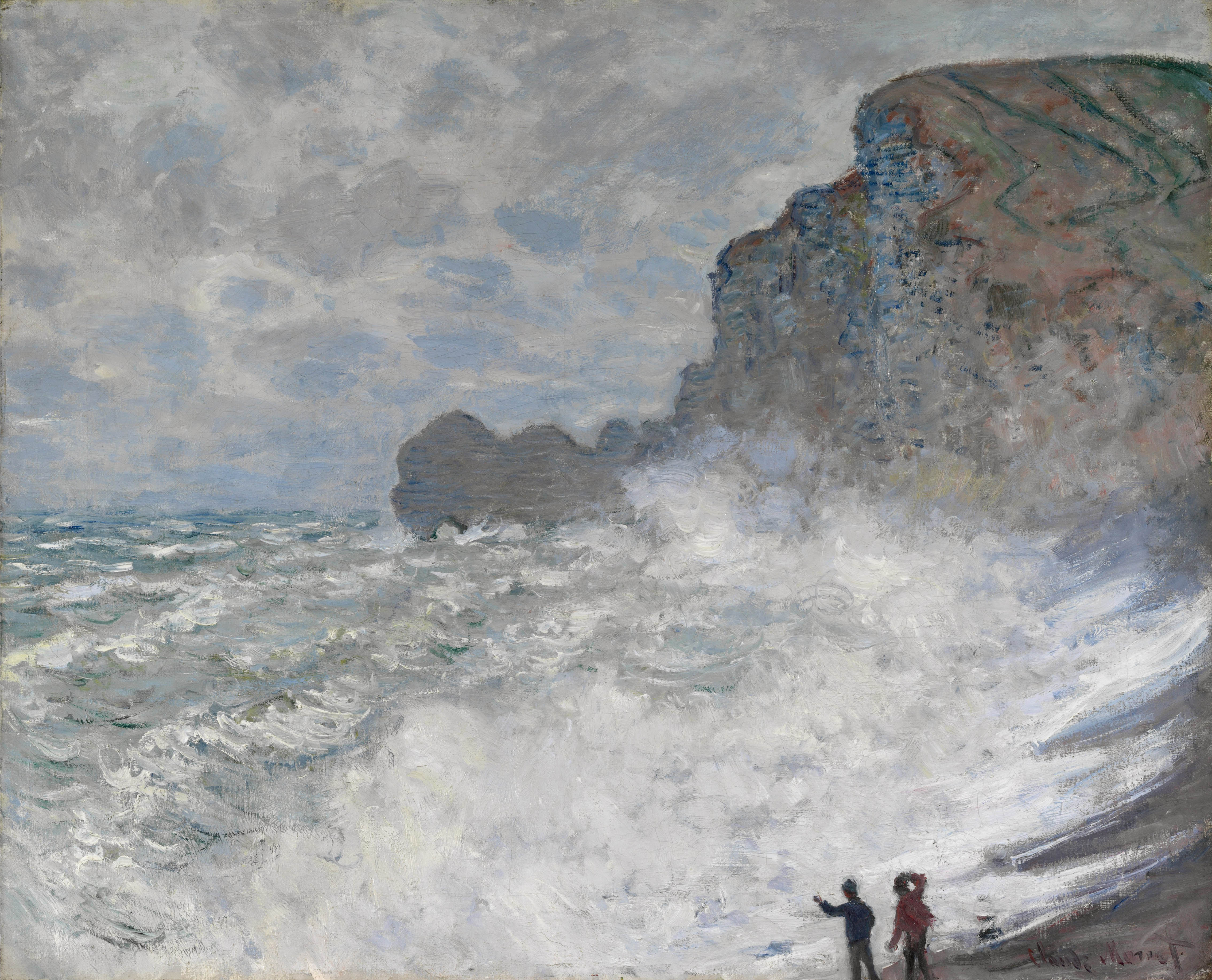 Моне Клод. Суровая погода в Этрета. 1883