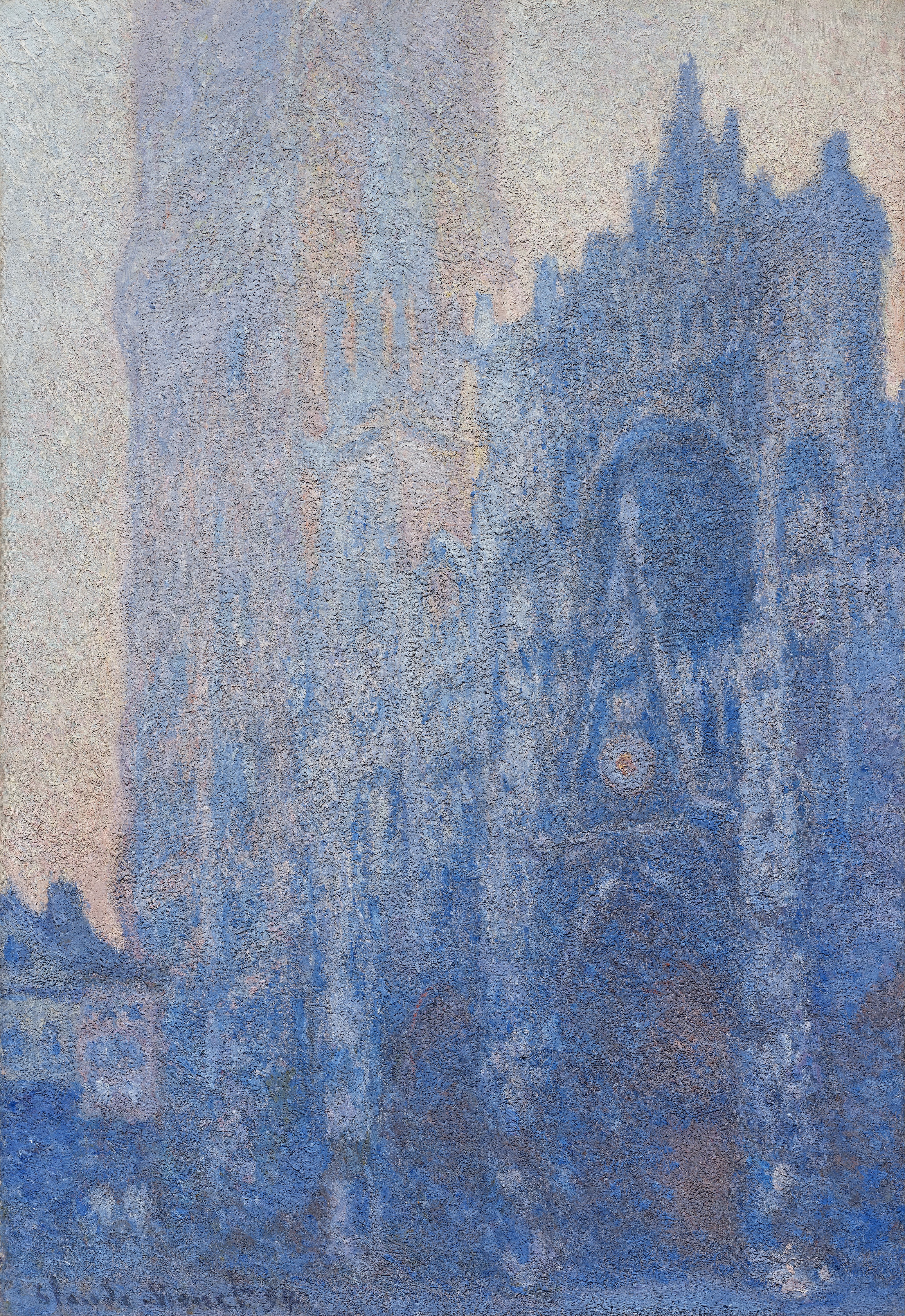 Моне Клод. Руанский собор утром. Портал и башня Сен-Ромен. 1894