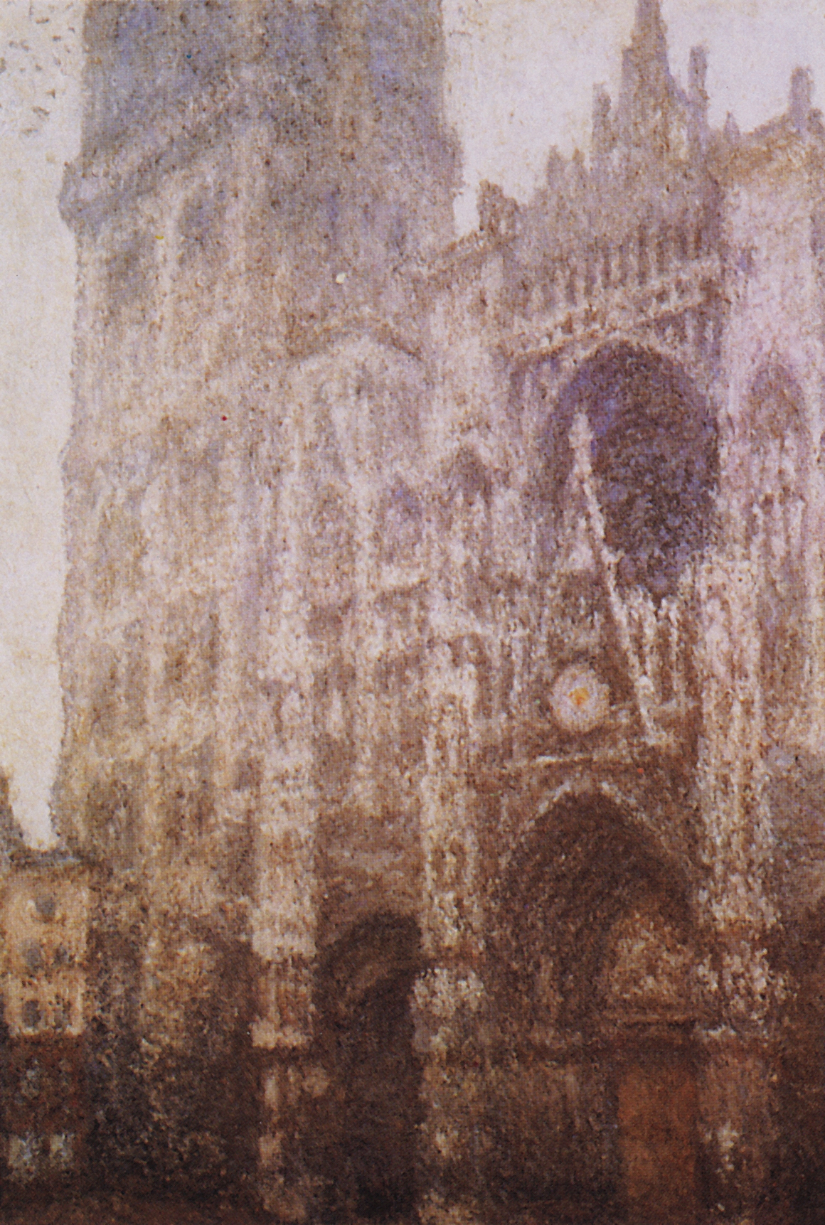Моне Клод. Руанский собор. Портал и башня Альбан. Пасмурная погода. 1892-1894