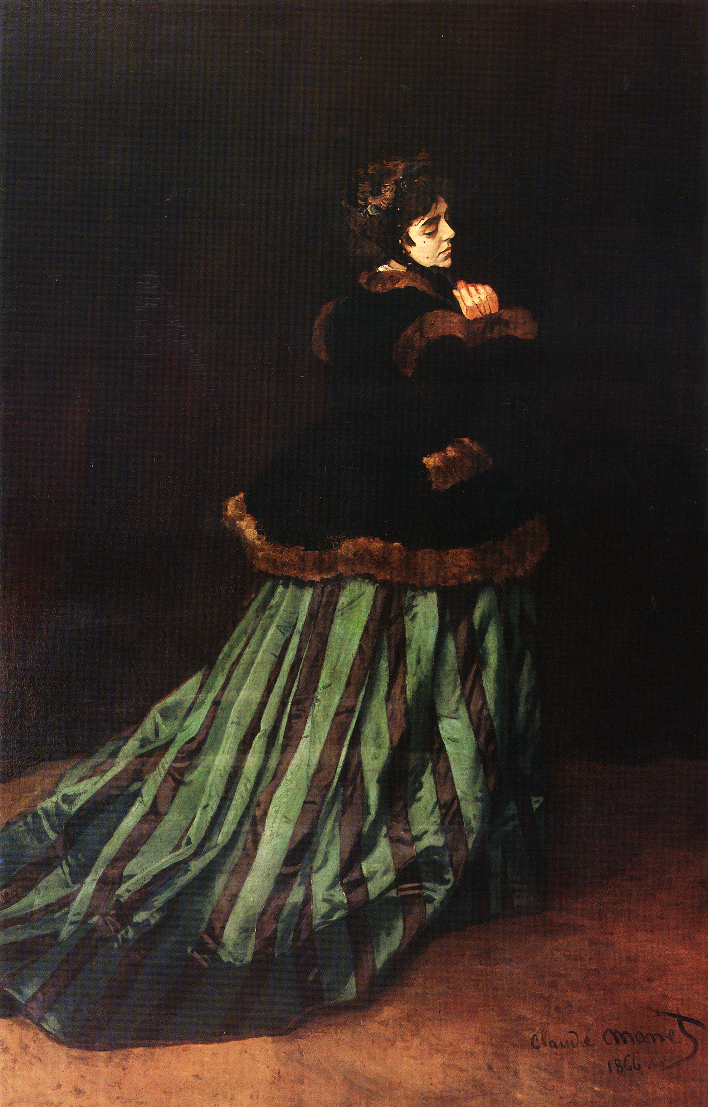 Моне Клод. Камилла, или Дама в зеленом платье. 1866