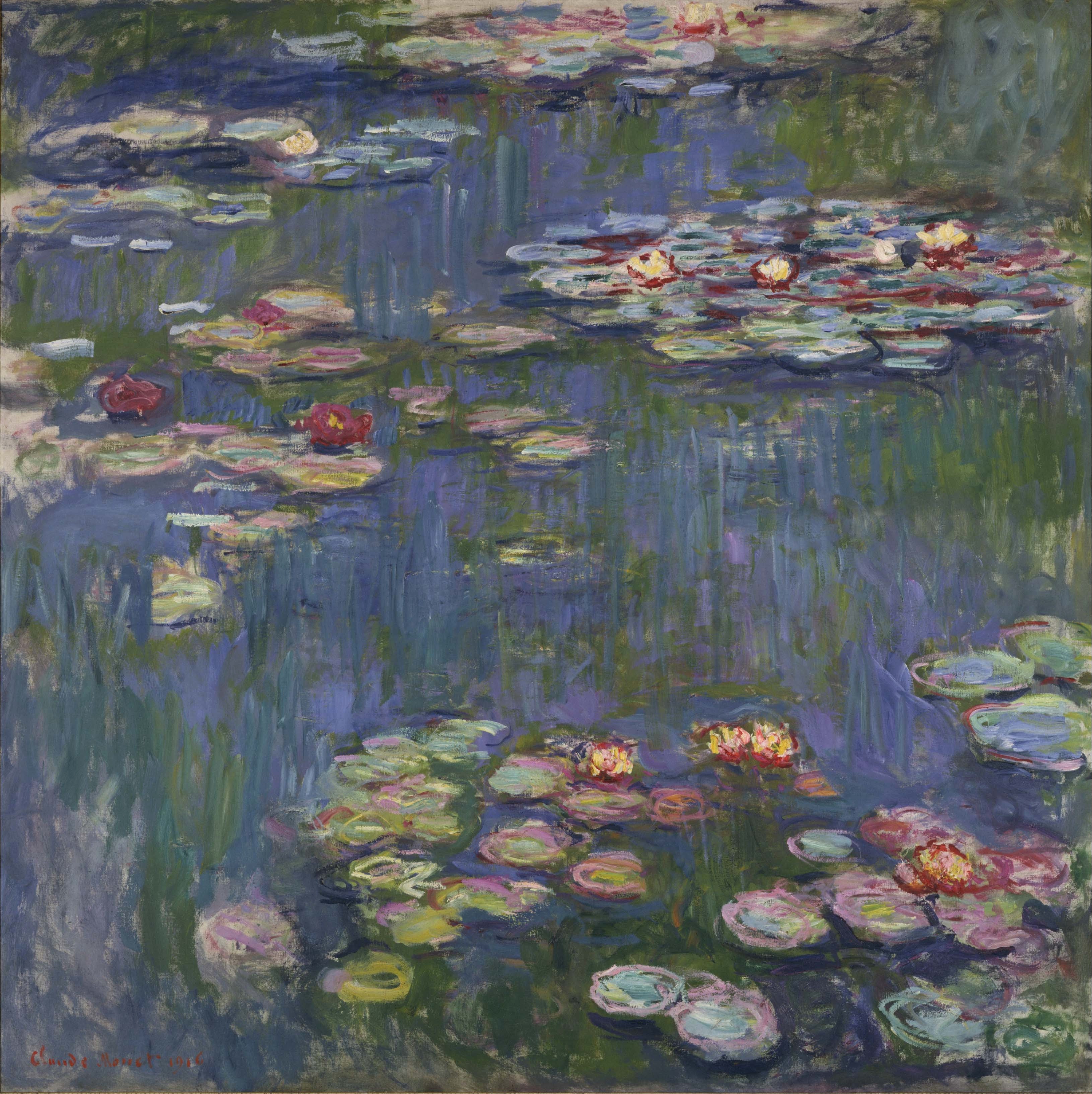 Моне Клод. Белые кувшинки. 1916