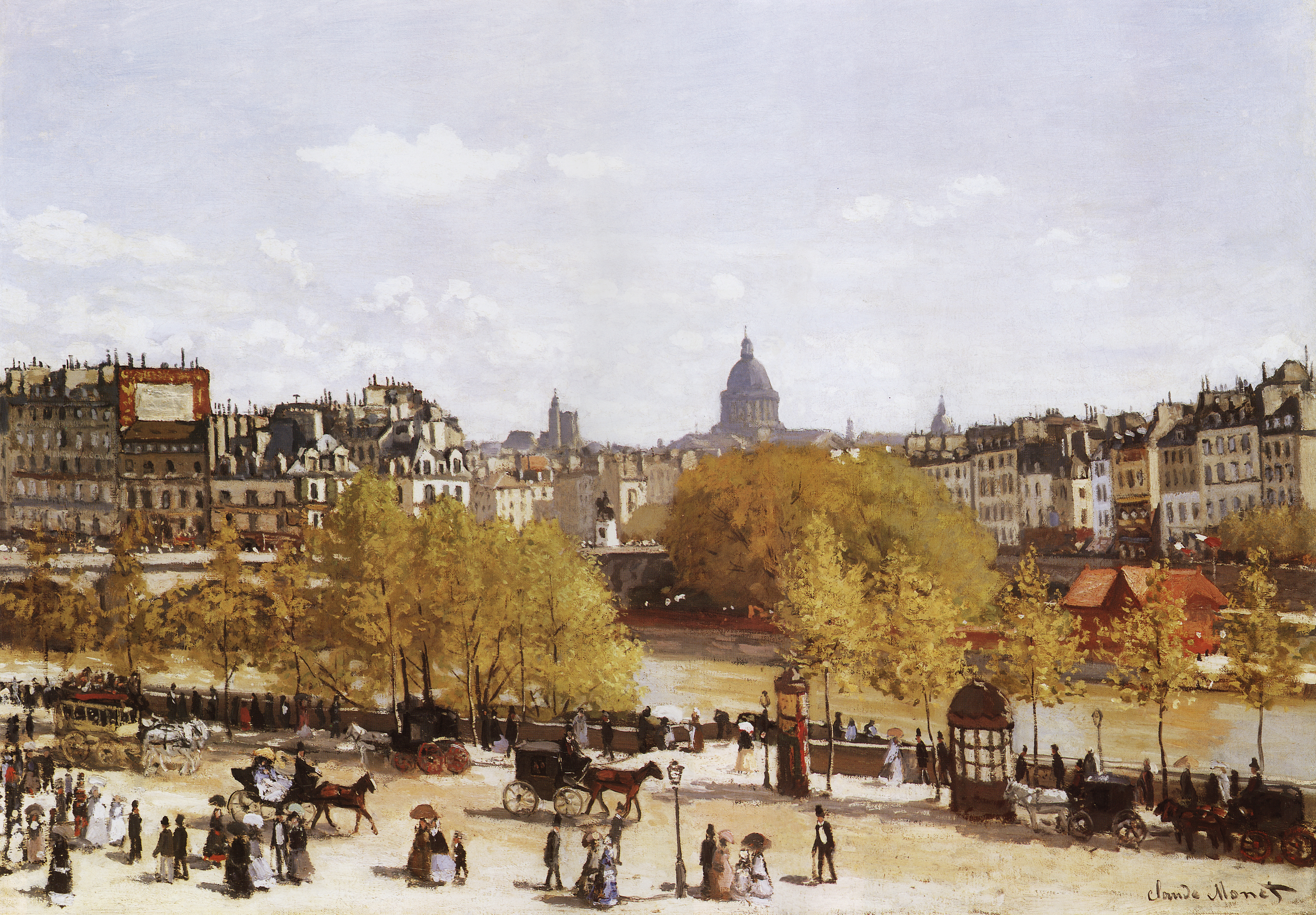 Моне Клод. Набережная Лувра. 1867