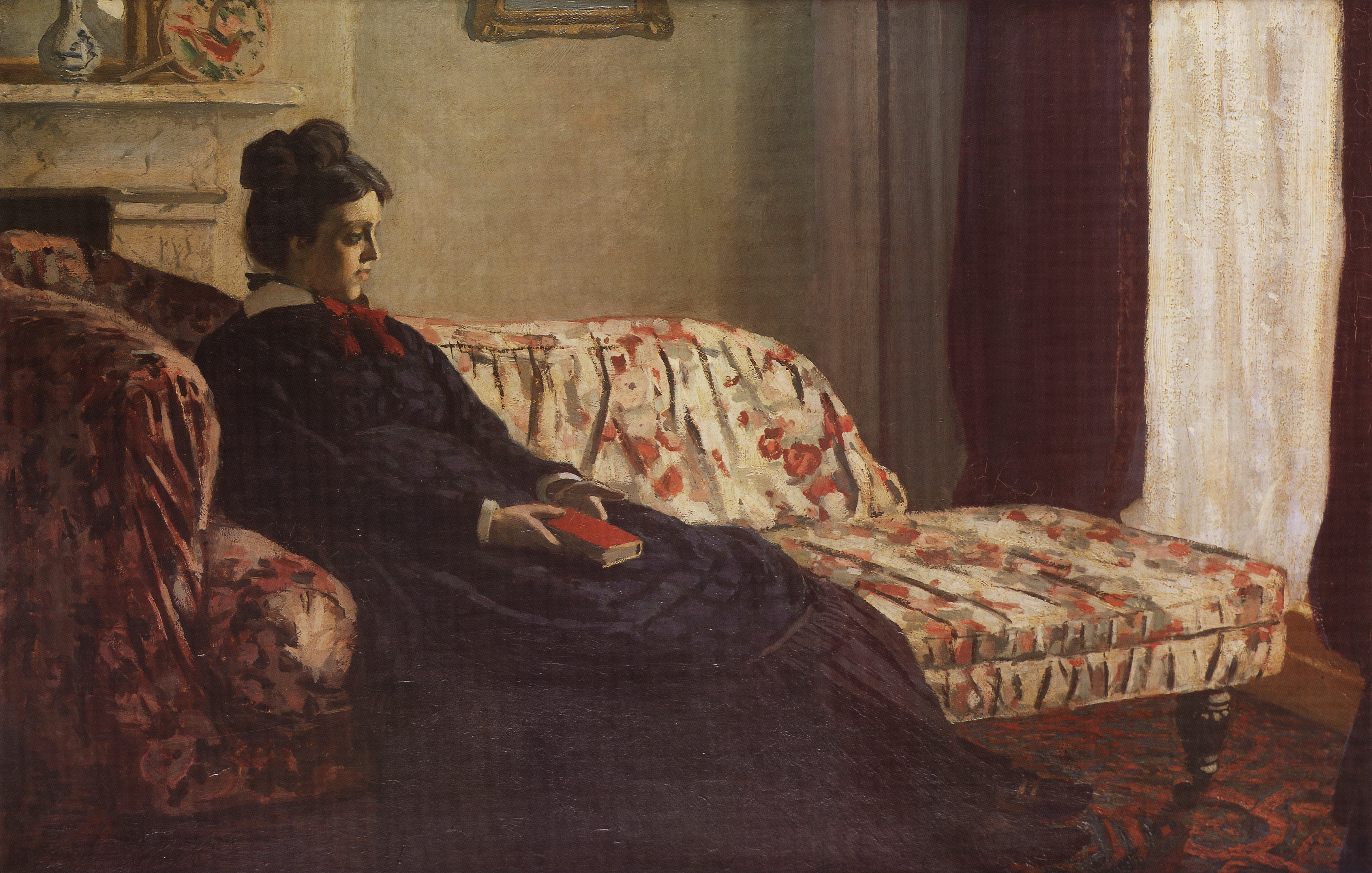 Моне Клод. Размышление. Мадам Моне на софе. 1870-1871