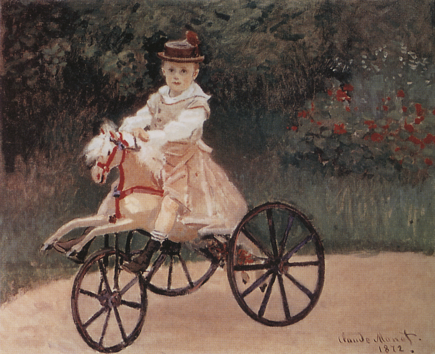 Моне Клод. Жан Моне на игрушечной лошадке. 1872