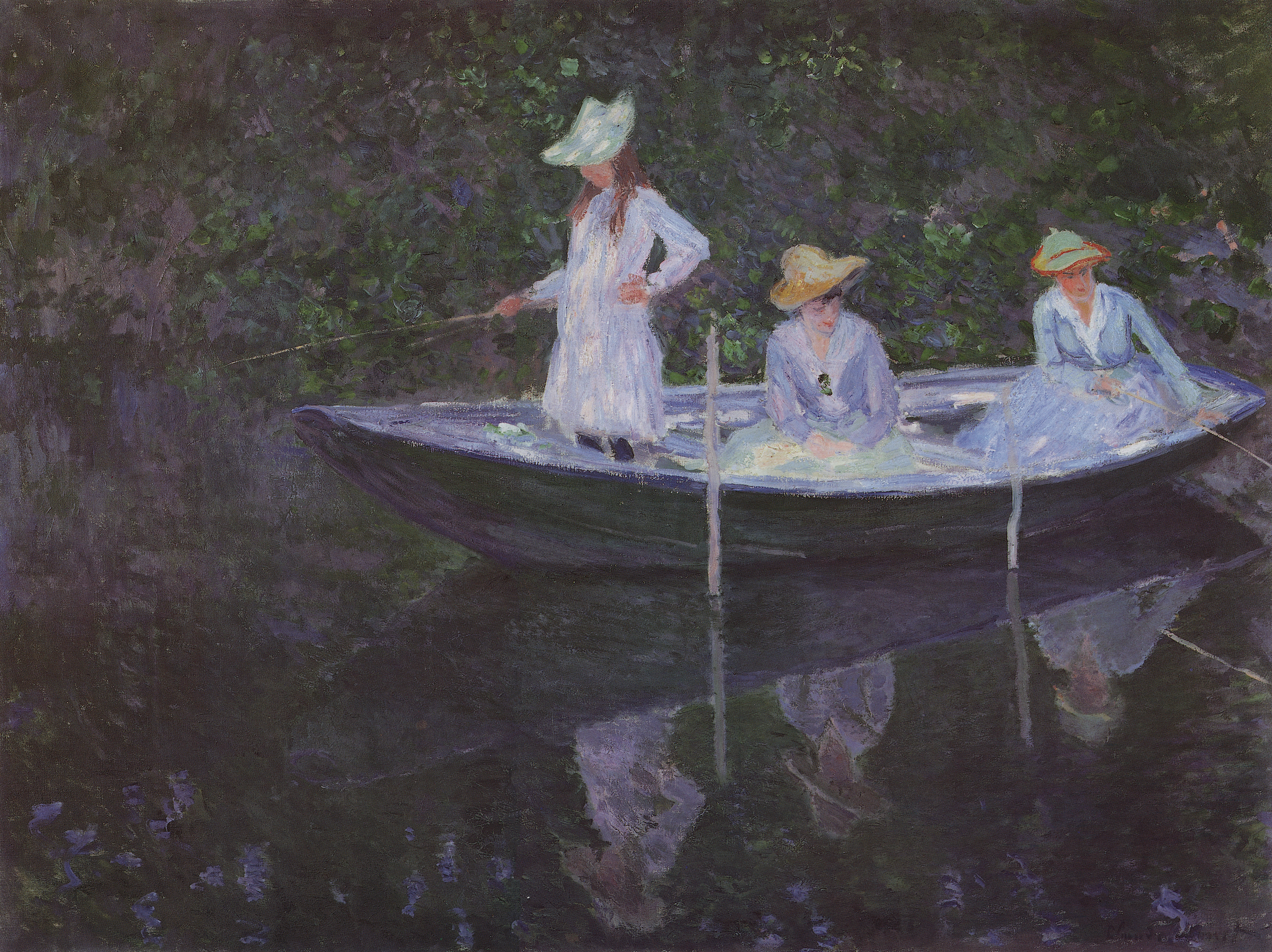 Моне Клод. Лодка в Живерни. 1887
