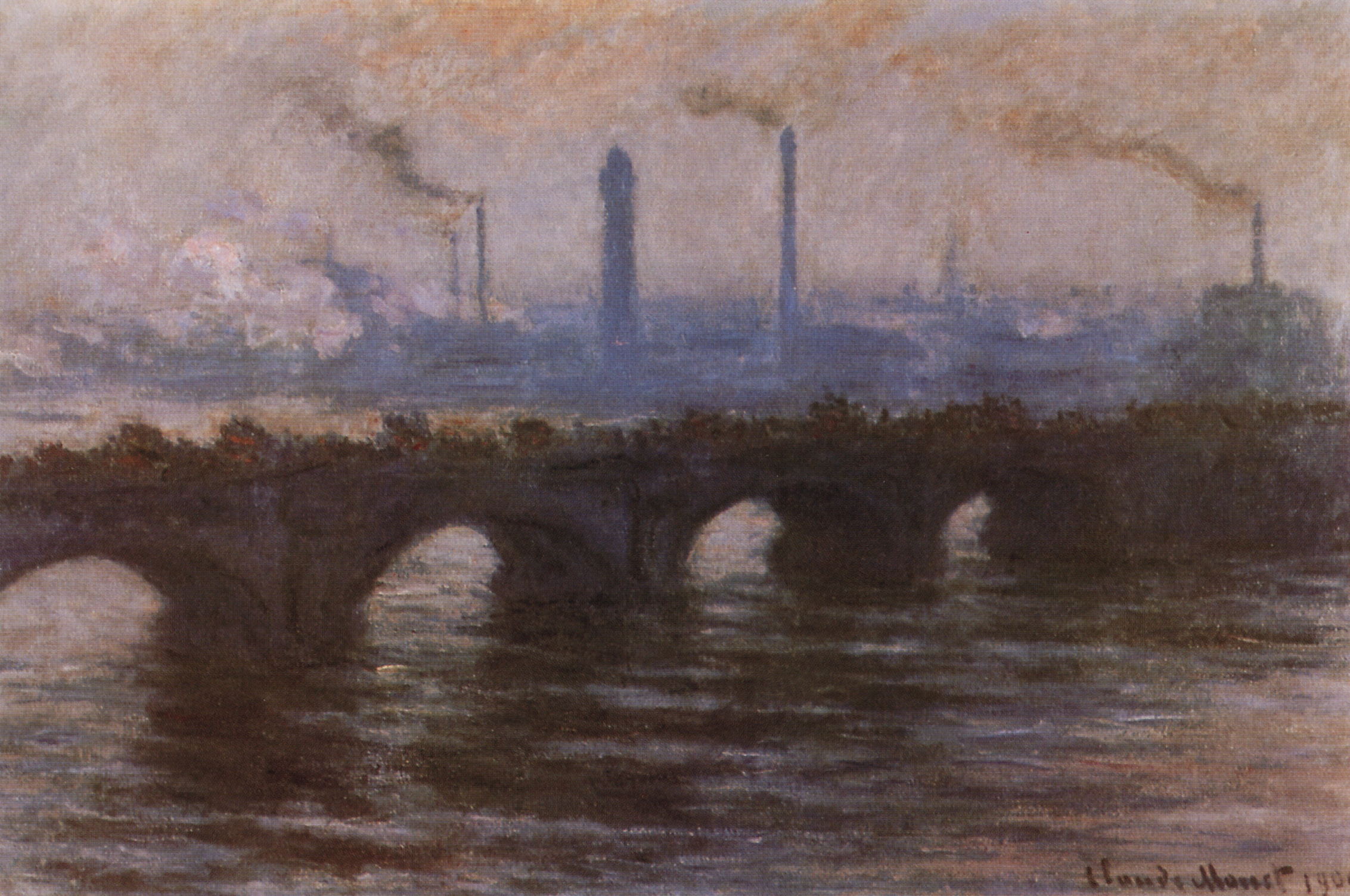 Моне Клод. Лондон. Мост Ватерлоо. 1903