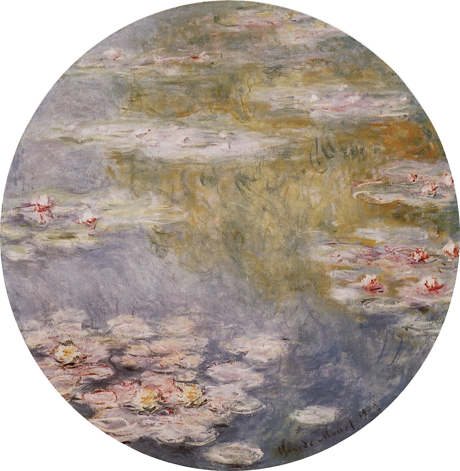 Моне Клод. Нимфеи. Водяные лилии. 1908