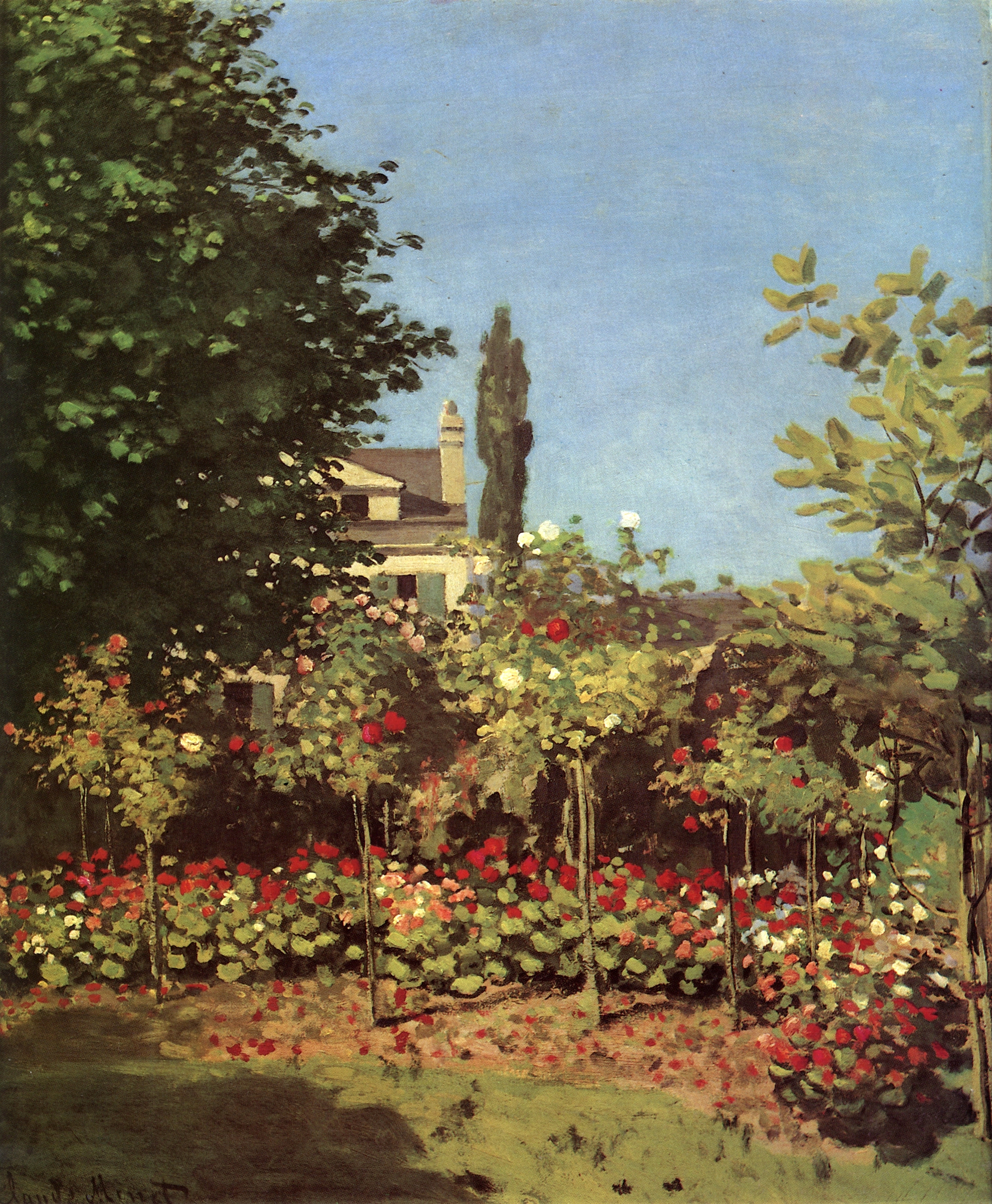 Моне Клод. Цветущий сад в Сент-Адрессе. Около 1866