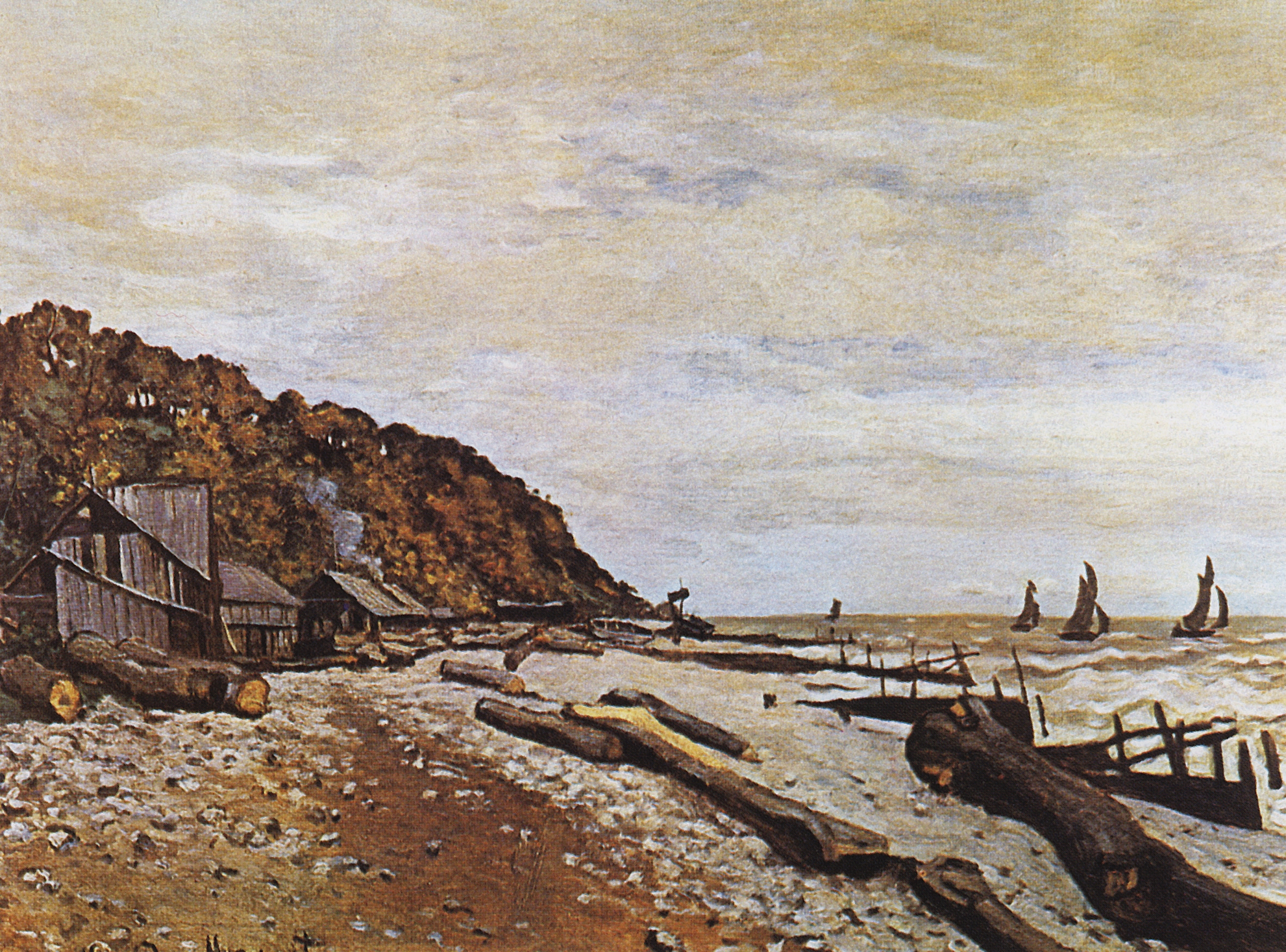 Моне Клод. Верфь близ Онфлёра. 1864