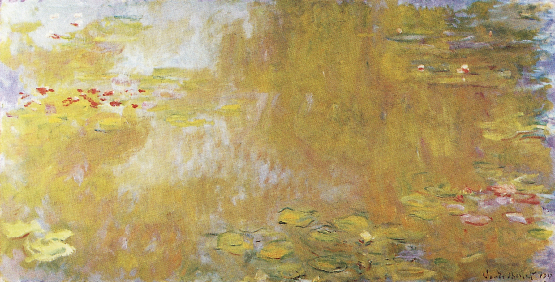 Моне Клод. Белые кувшинки. 1917