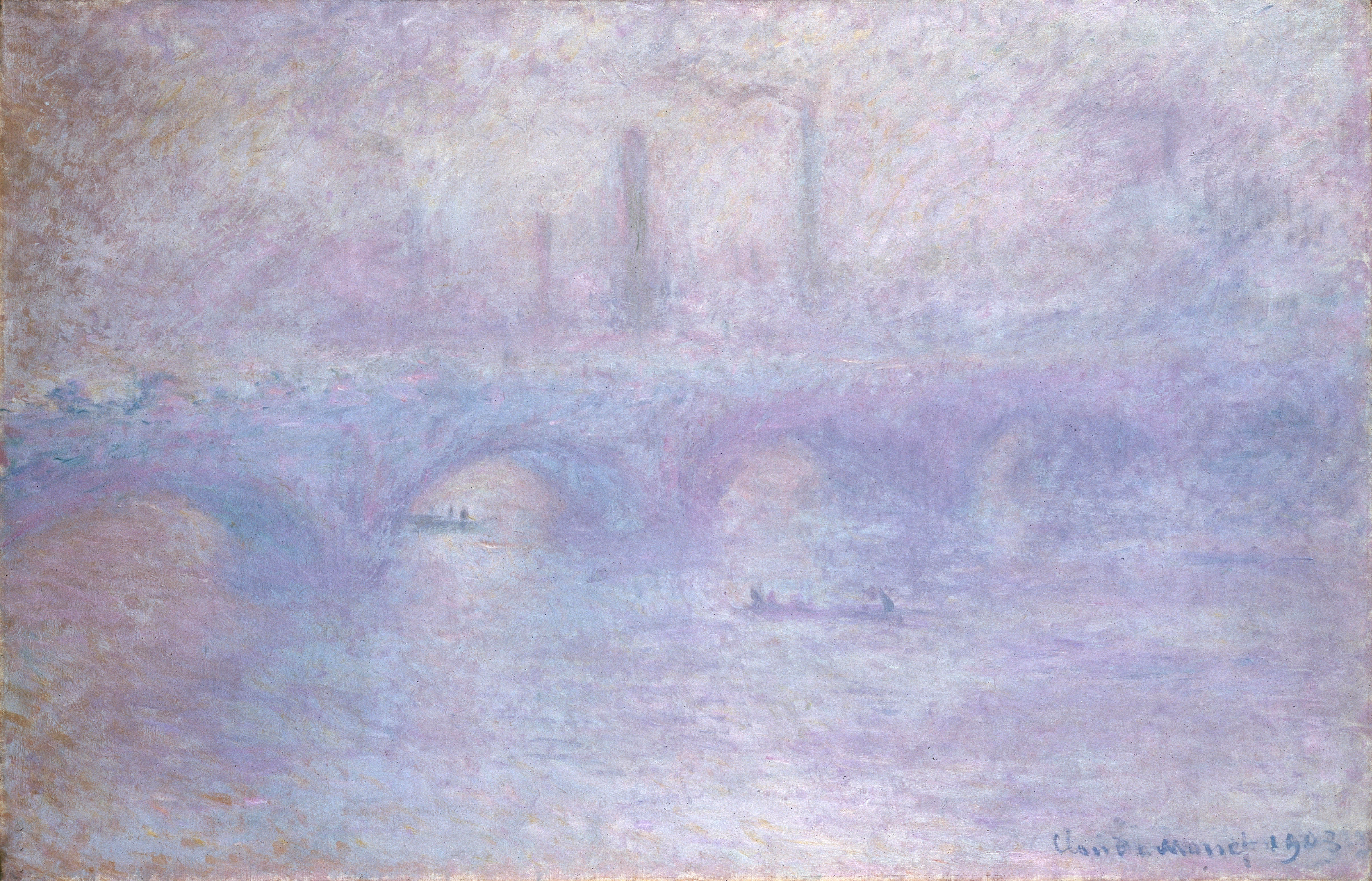 Моне Клод. Мост Ватерлоо. Эффект тумана. 1903