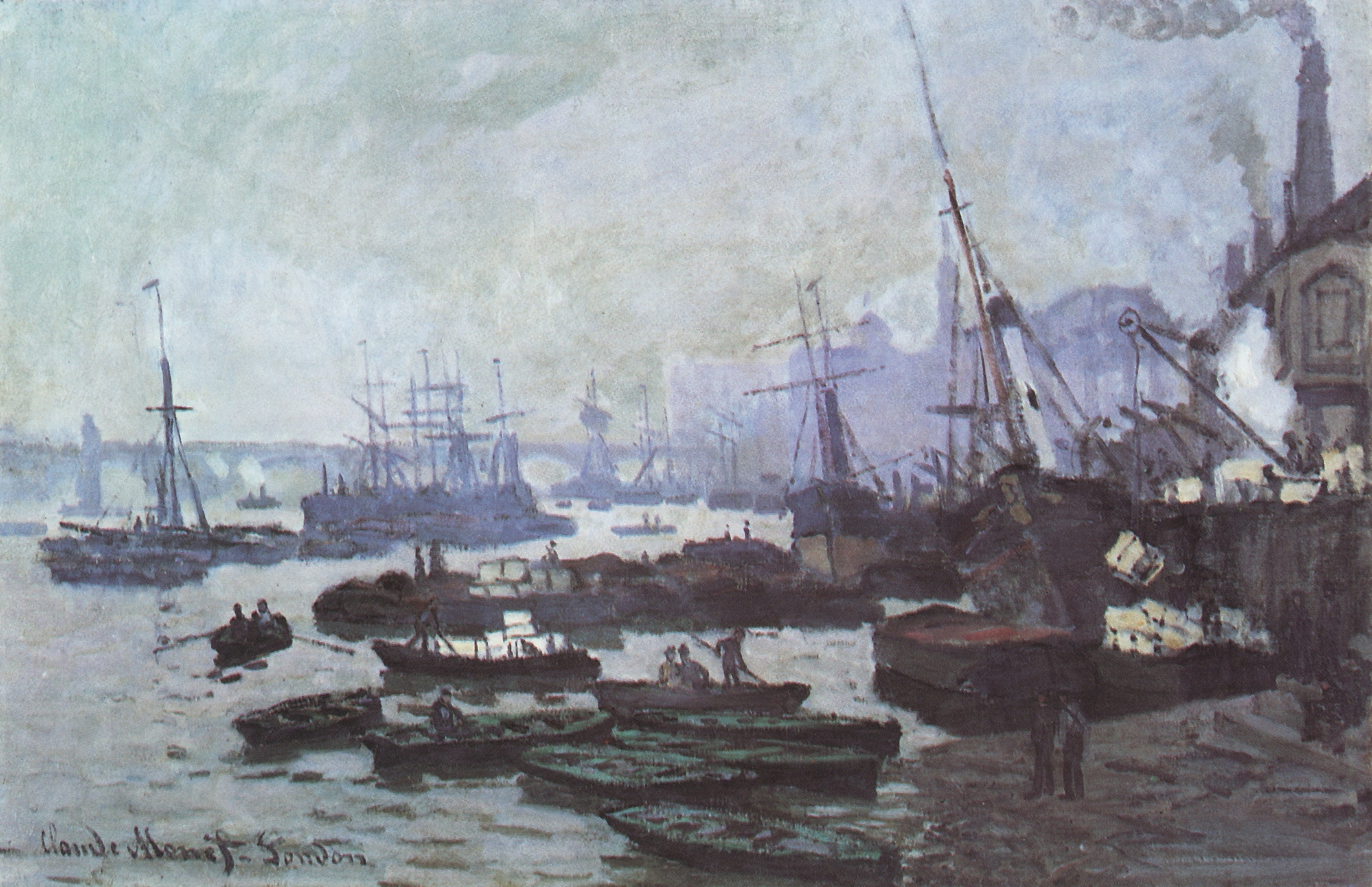 Моне Клод. Суда в Лондонском порту. 1871
