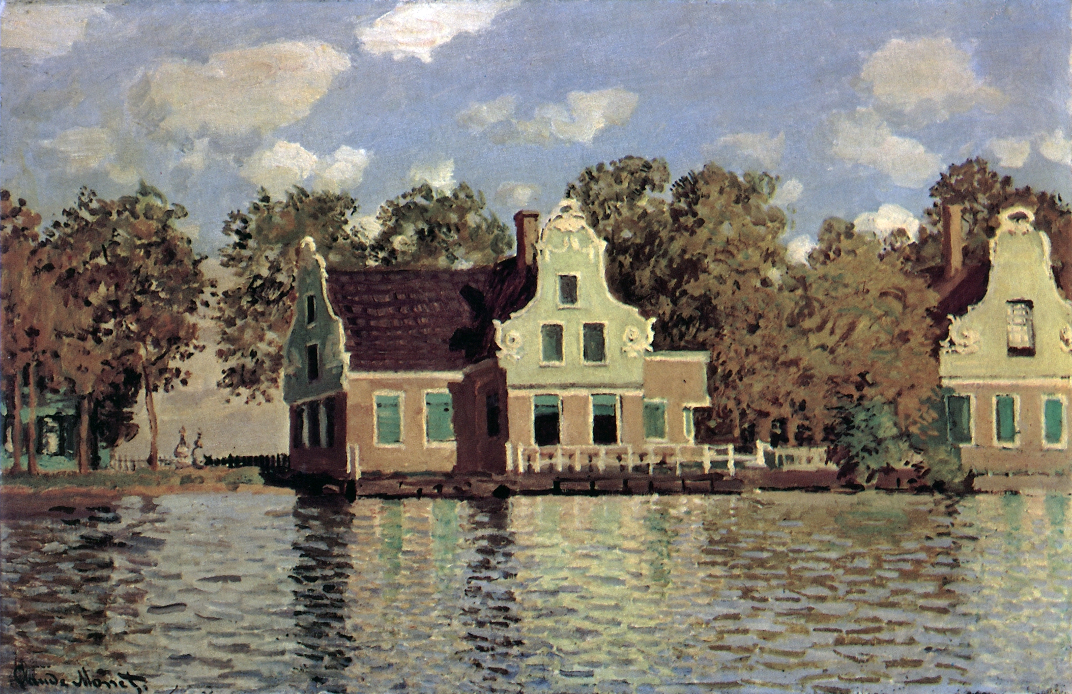 Моне Клод. Дома в Заандаме. 1871