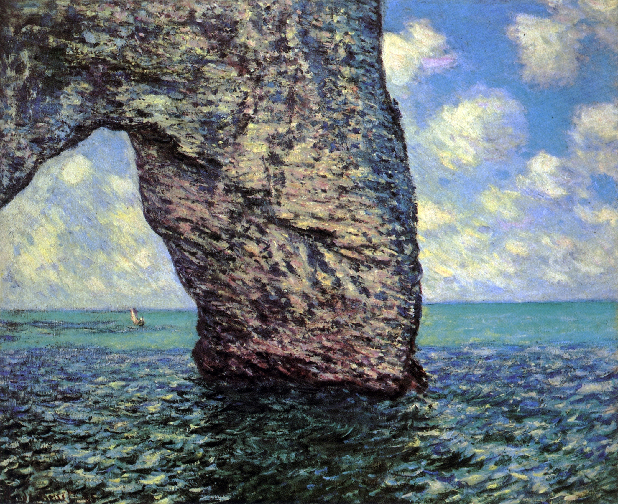 Моне Клод. Маннпорт в Этрета. 1885