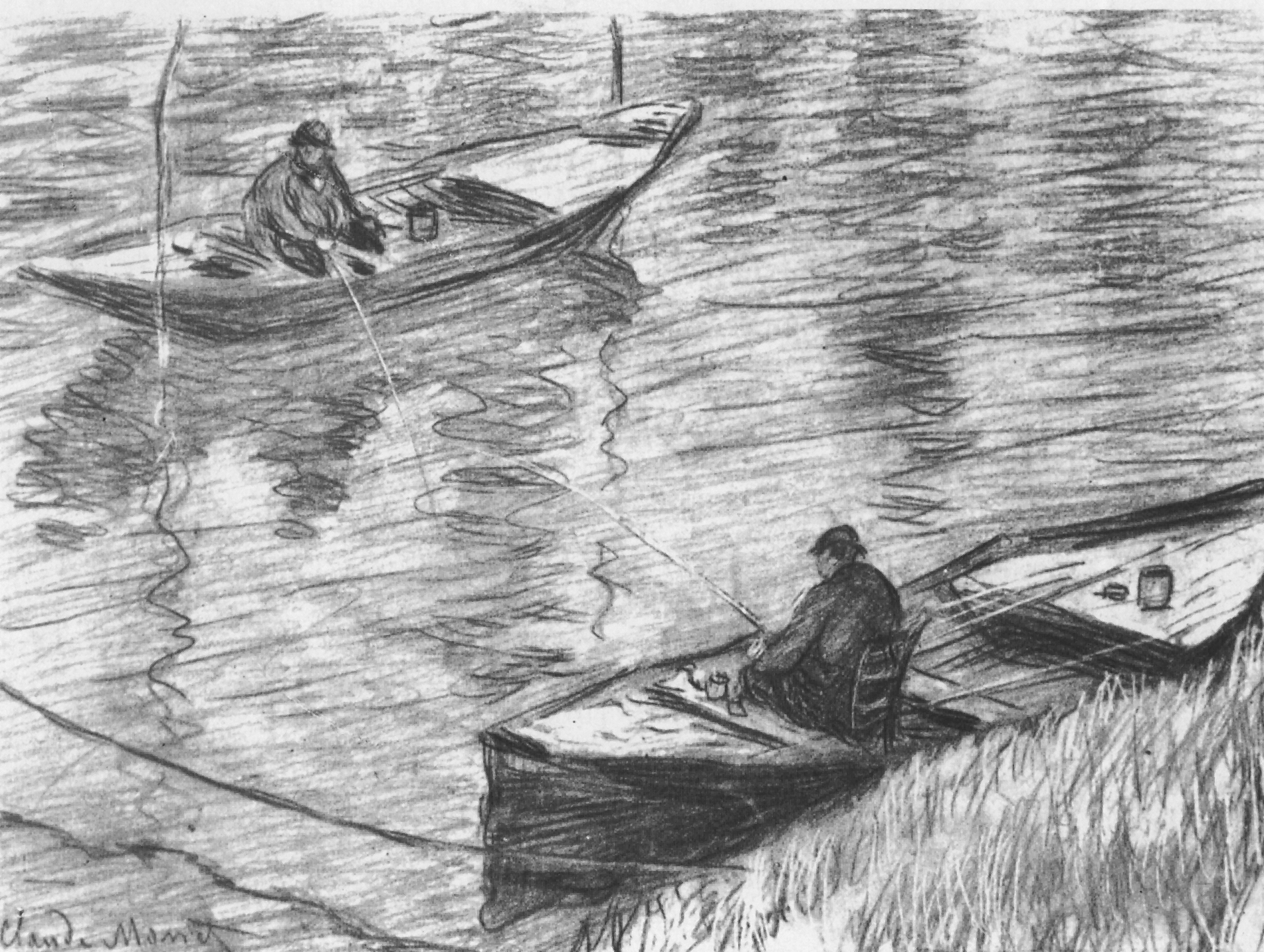 Моне Клод. Рыбаки в Пуасси. Около 1882