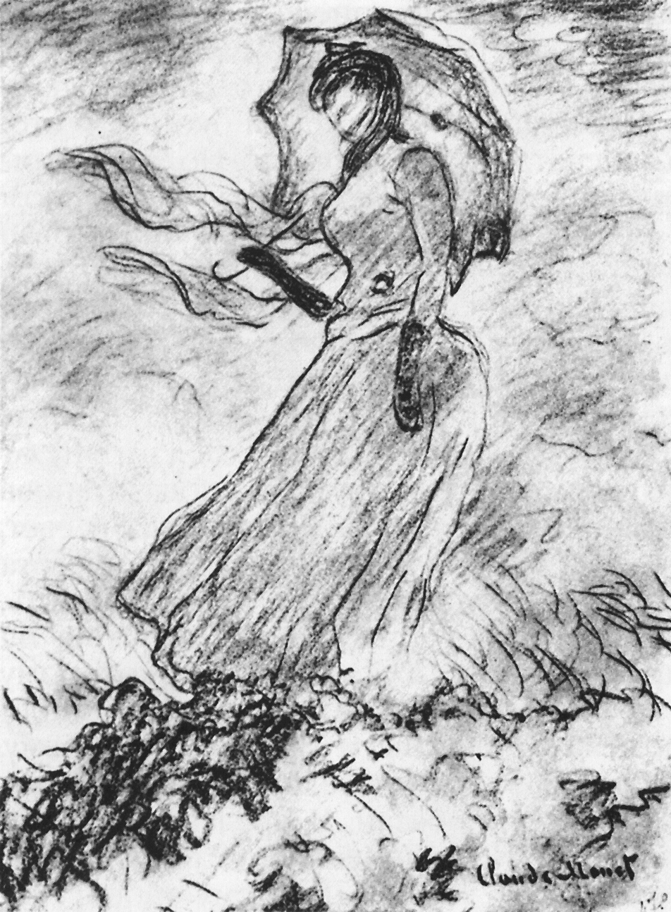 Моне Клод. Женщина с зонтиком. 1886