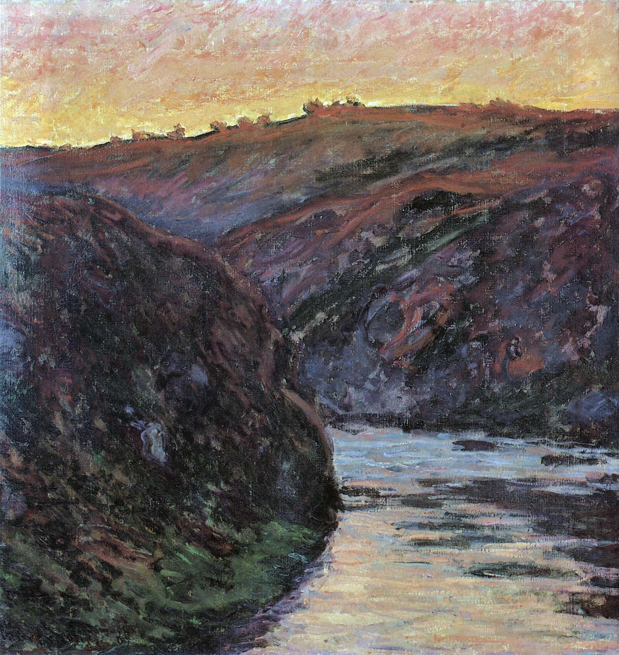 Моне Клод. Долина Крез. Закат солнца. 1889