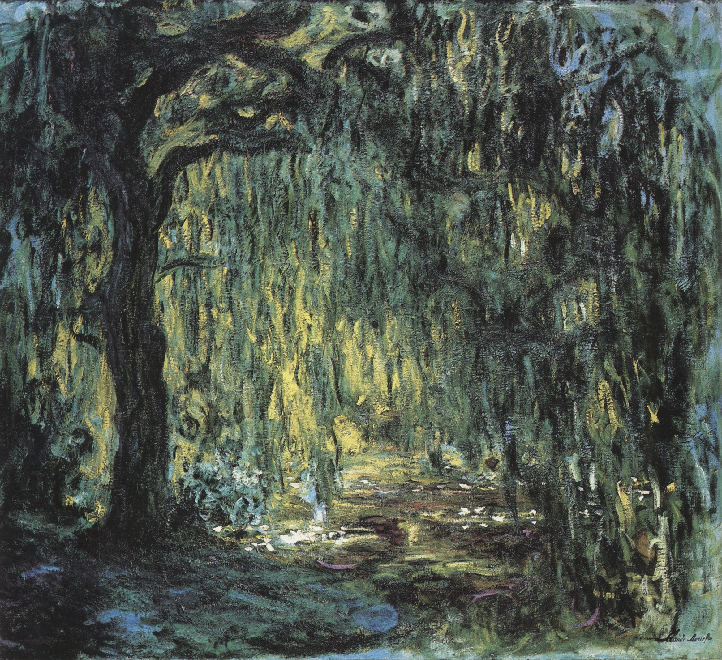 Моне Клод. Плакучие ивы в Живерни. Около 1918