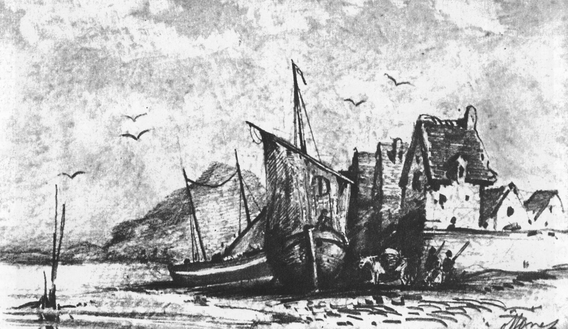 Моне Клод. Алжирский пейзаж. 1860-1862
