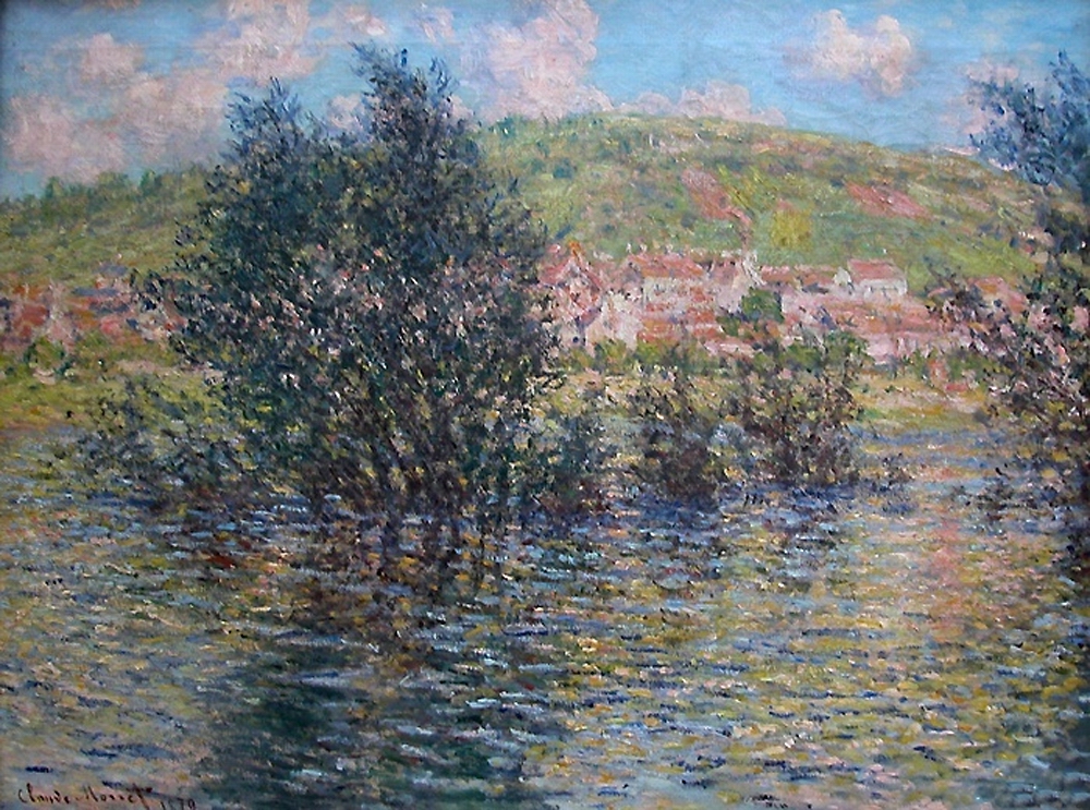 Моне Клод. Вид Ветёя, эффект солнца. 1879