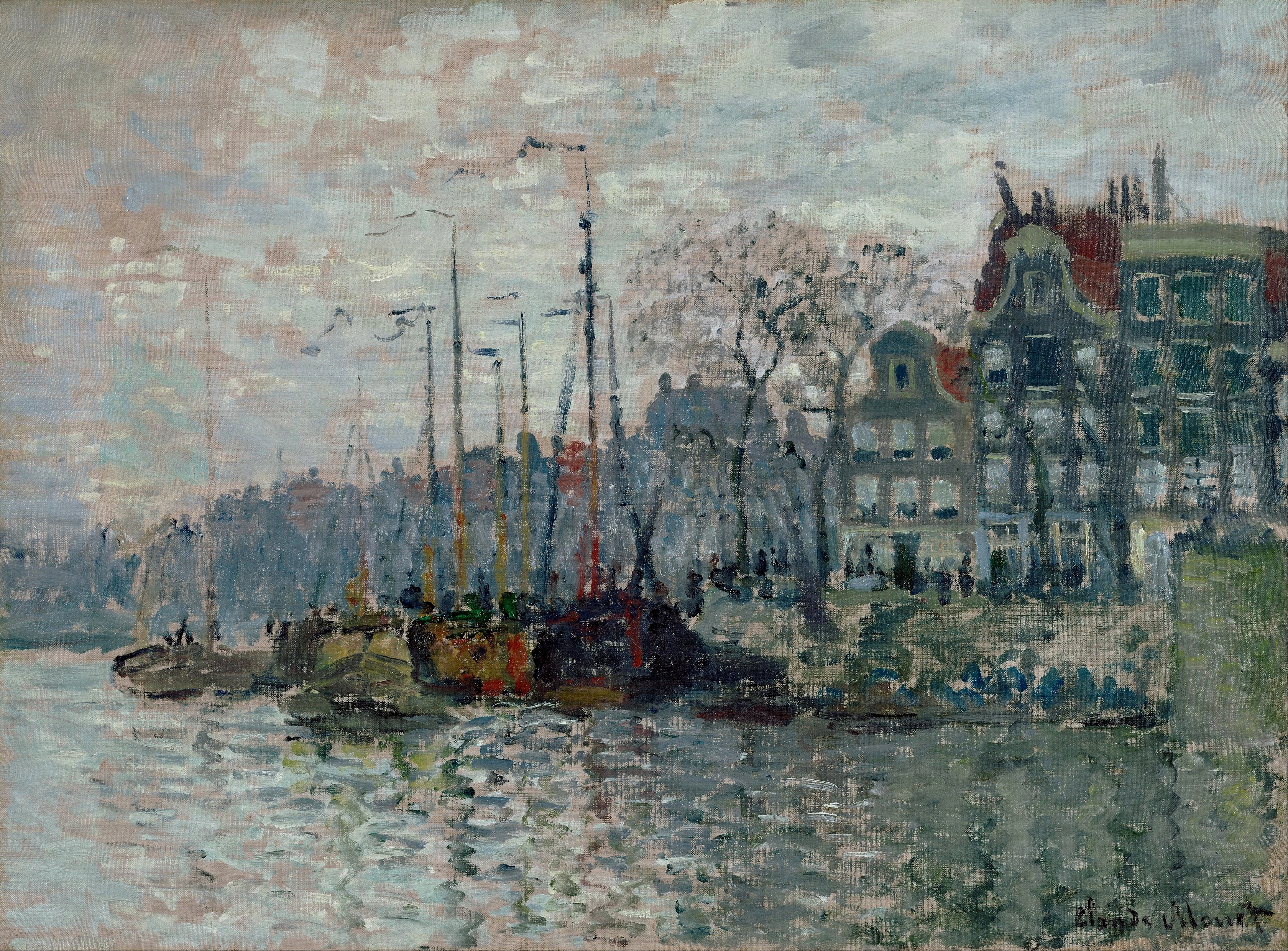 Моне Клод. Вид Амстердама. 1874