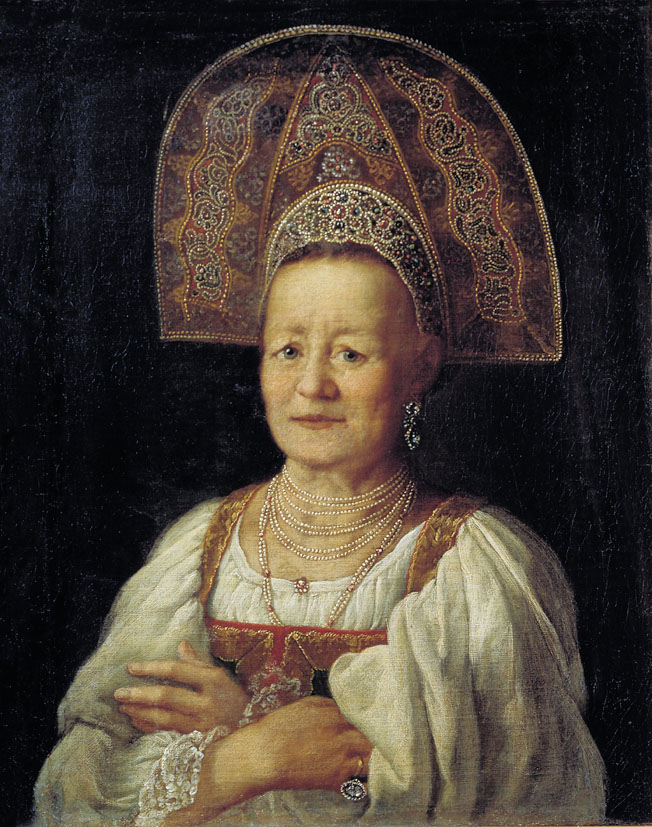 Дрождин. Портрет купчихи в кокошнике. 1796