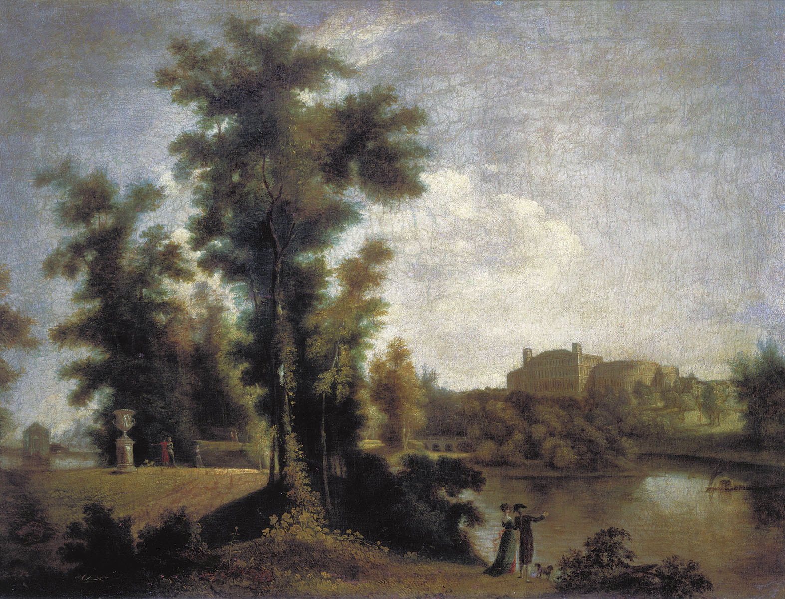 Щедрин С.. Вид на Гатчинский дворец с Длинного острова. 1796