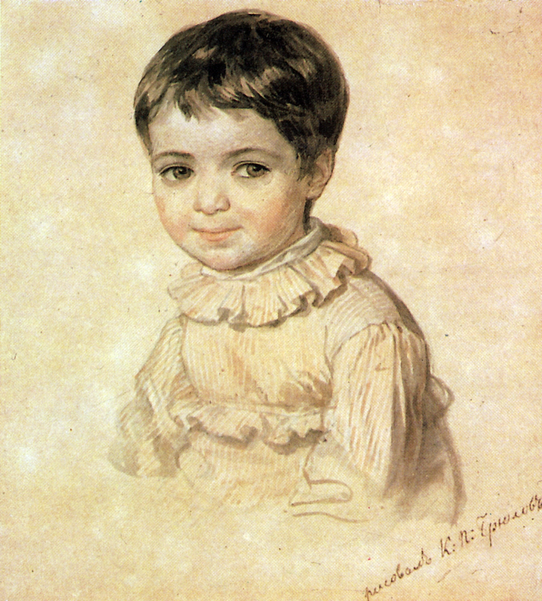 Брюллов К.. Портрет М.П.Кикиной в детстве. 1817-1820