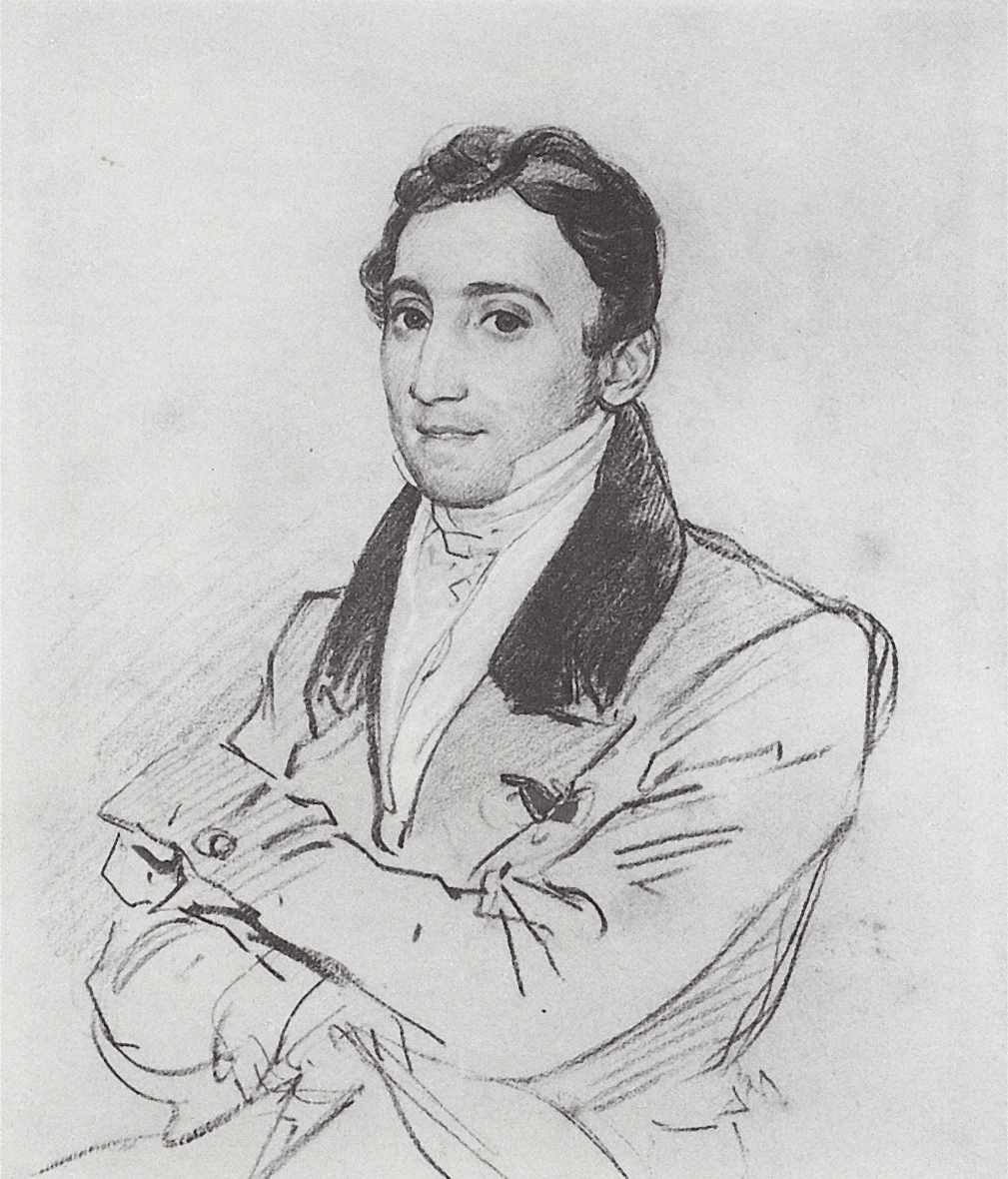 Брюллов К.. Портрет Ф.Д.Гверацци. 1827-1830