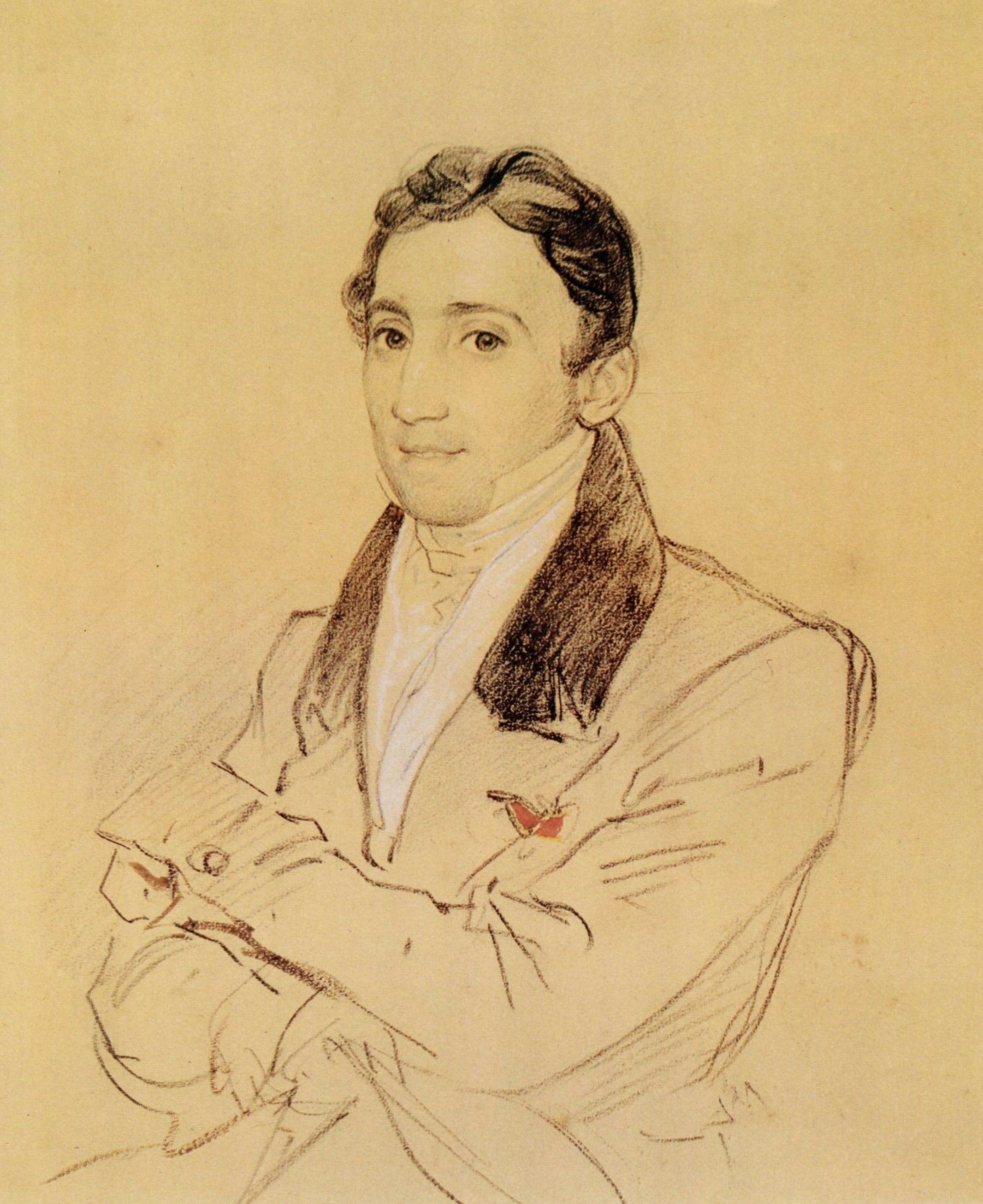 Брюллов К.. Портрет Ф.Д.Гверацци. 1827-1830