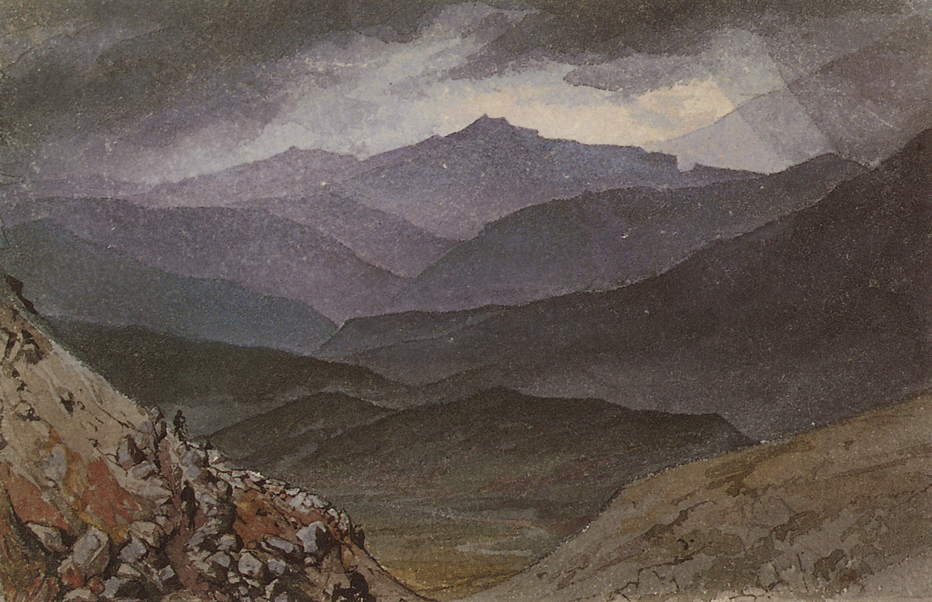 Брюллов К.. Дорога в Синано после грозы. 1835