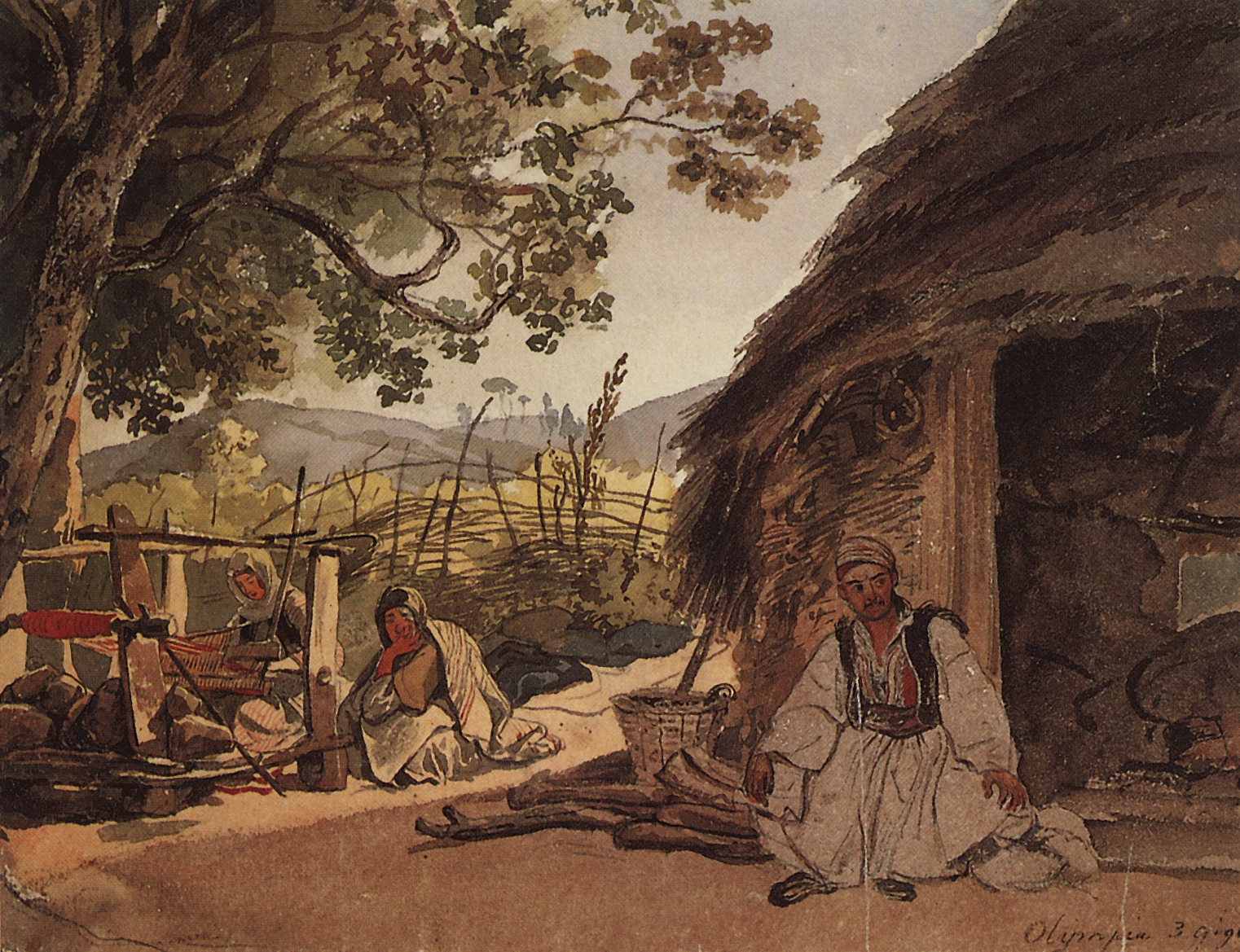 Брюллов К.. Греческое утро в Мираке. 1835