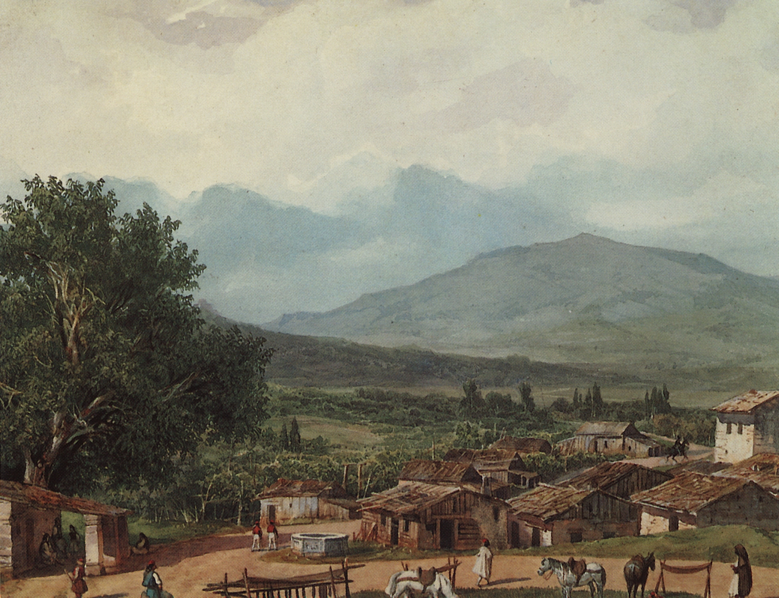 Брюллов К.. Деревня св.Рокка близ города Корфу. 1835