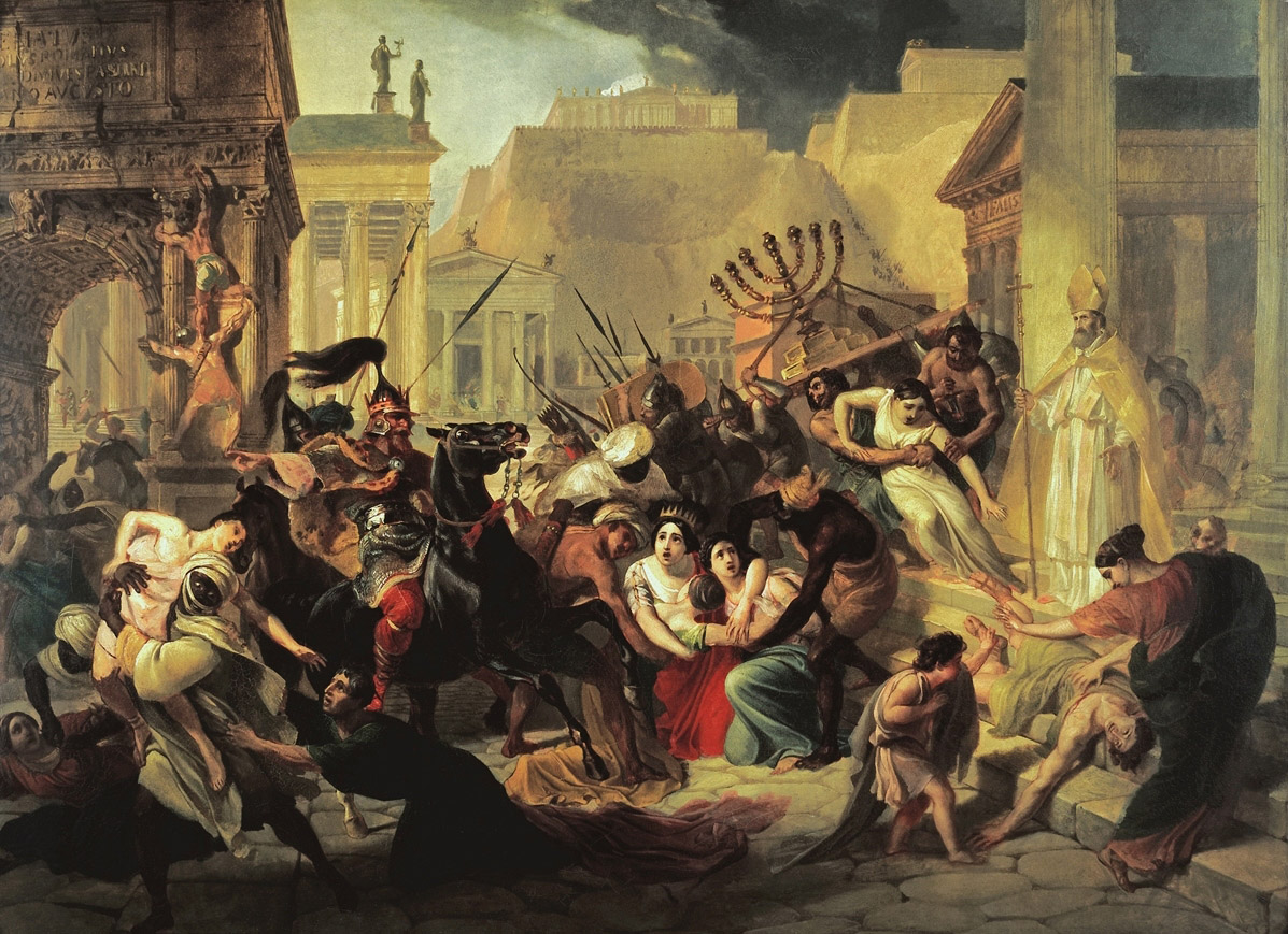 Брюллов К.. Нашествие Гензериха на Рим. 1833-1836