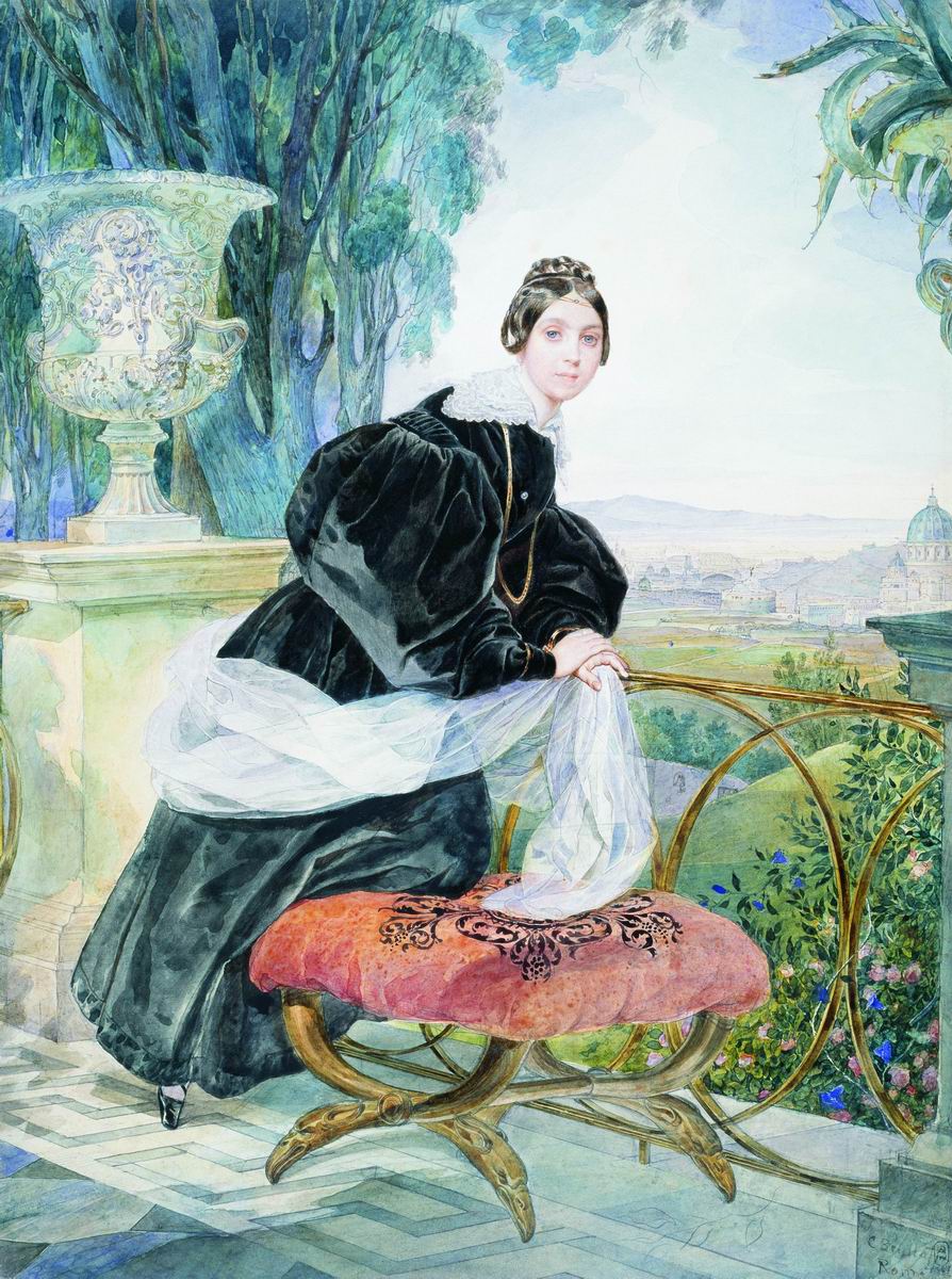 Брюллов К.. Портрет кн. Е.П.Салтыковой. 1833-1835